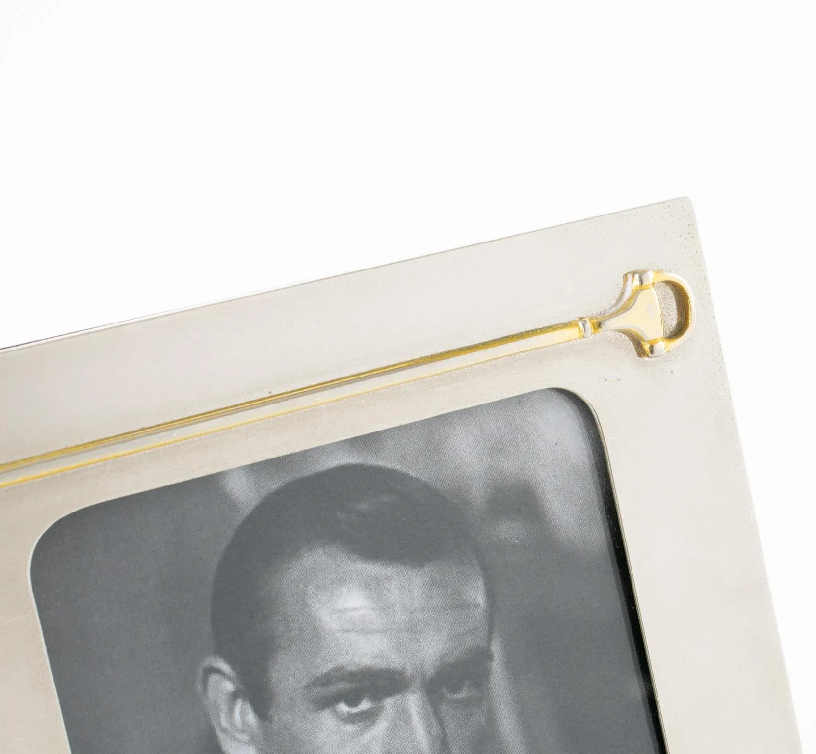 Gucci Silvered and Gilded Square Picture Frame | Chairish
