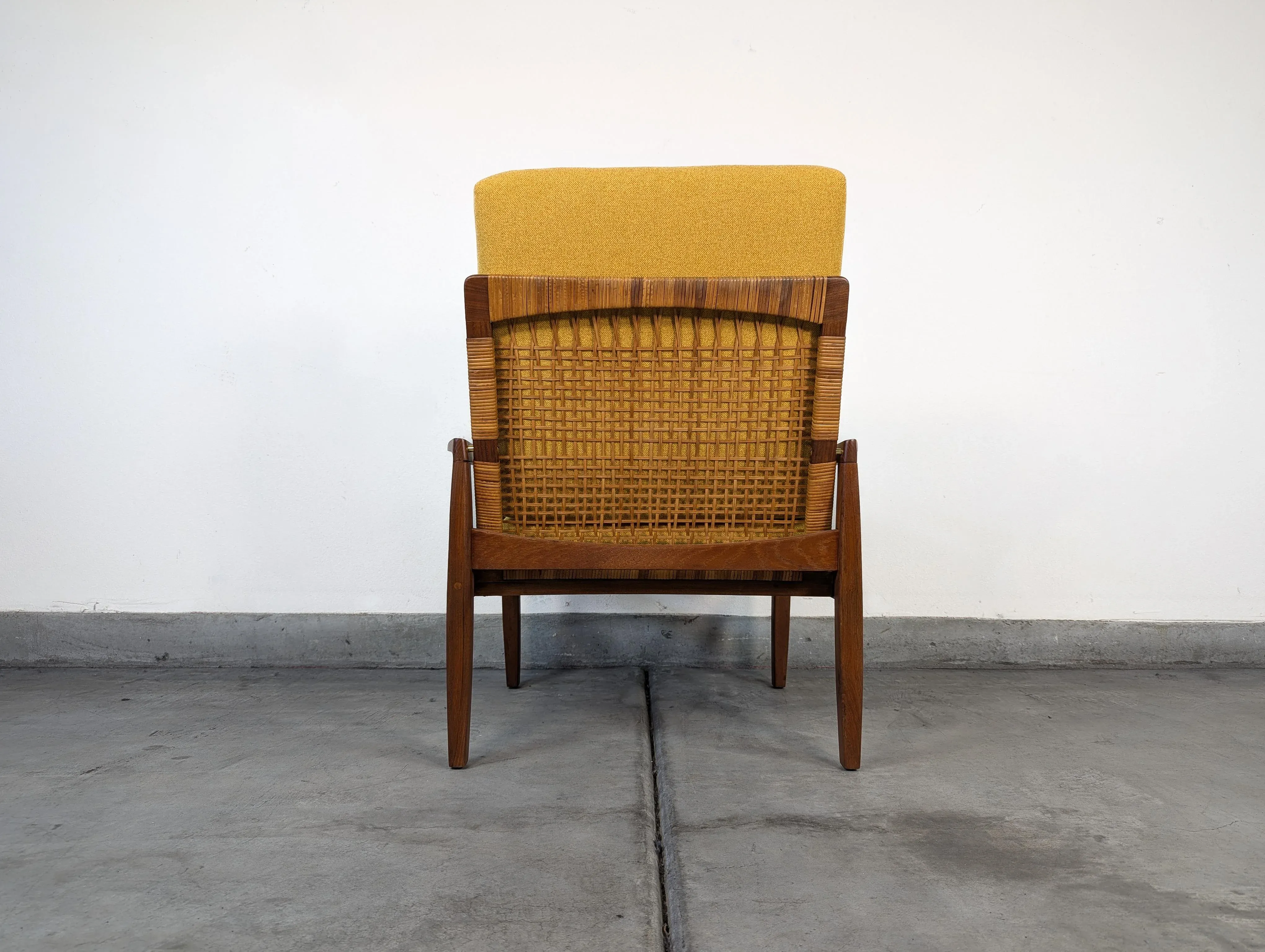 1960s Mid Century Teak and Cane '519' Lounge Chair by Hans Olsen