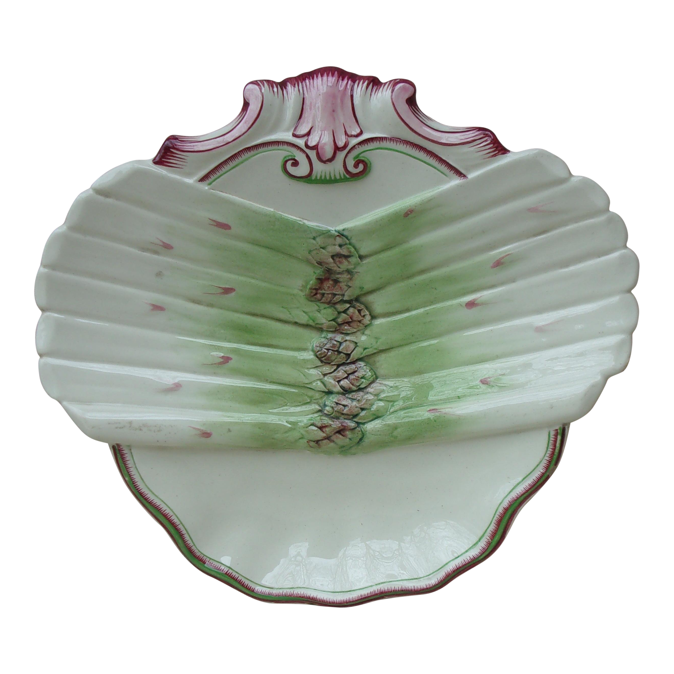 French majolica Asparagus plate tray majolica hand painted Asparagus serving platter 9 x 14 plate French country French majolica Asparagus plate tray majolica hand painted Asparagus serving platter 9 x 14 plate French country