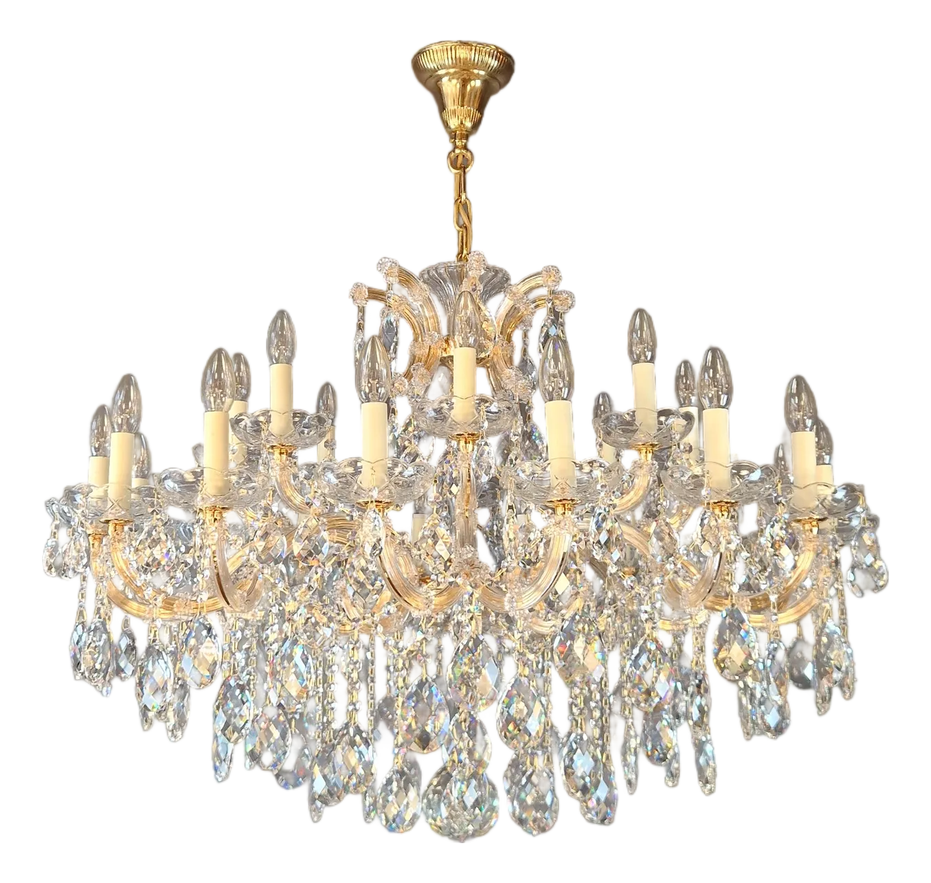 Large Maria Theresa Style Crystal Chandelier Handmade Luxury