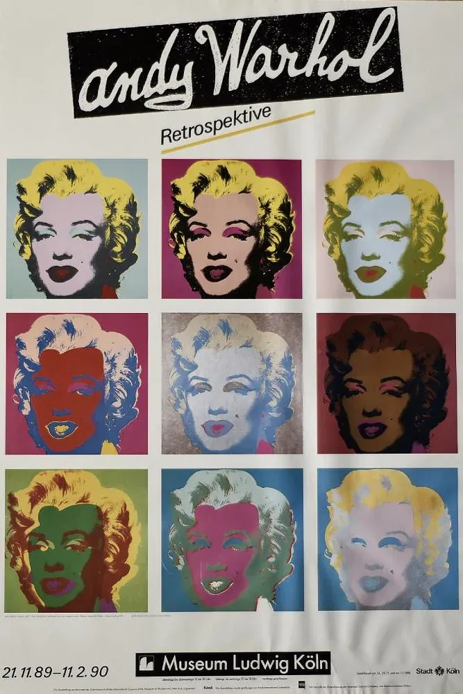 Original Andy Warhol Marilyn Monroe Exhibition Poster by Ros Nagy