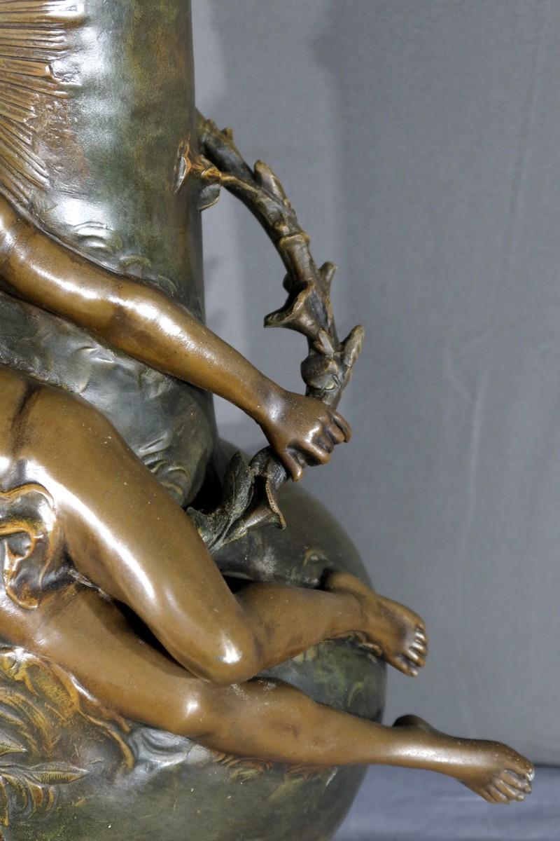 Regulate Vases by L. Moreau, 1890s, Set of 2
