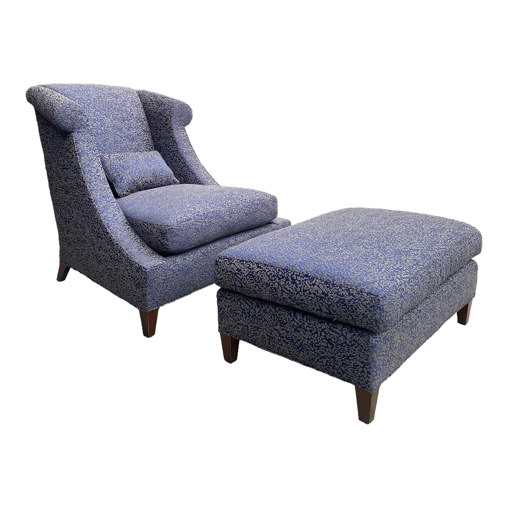 Thomas Pheasant Villa Club Chair and Ottoman for Baker Furniture Set