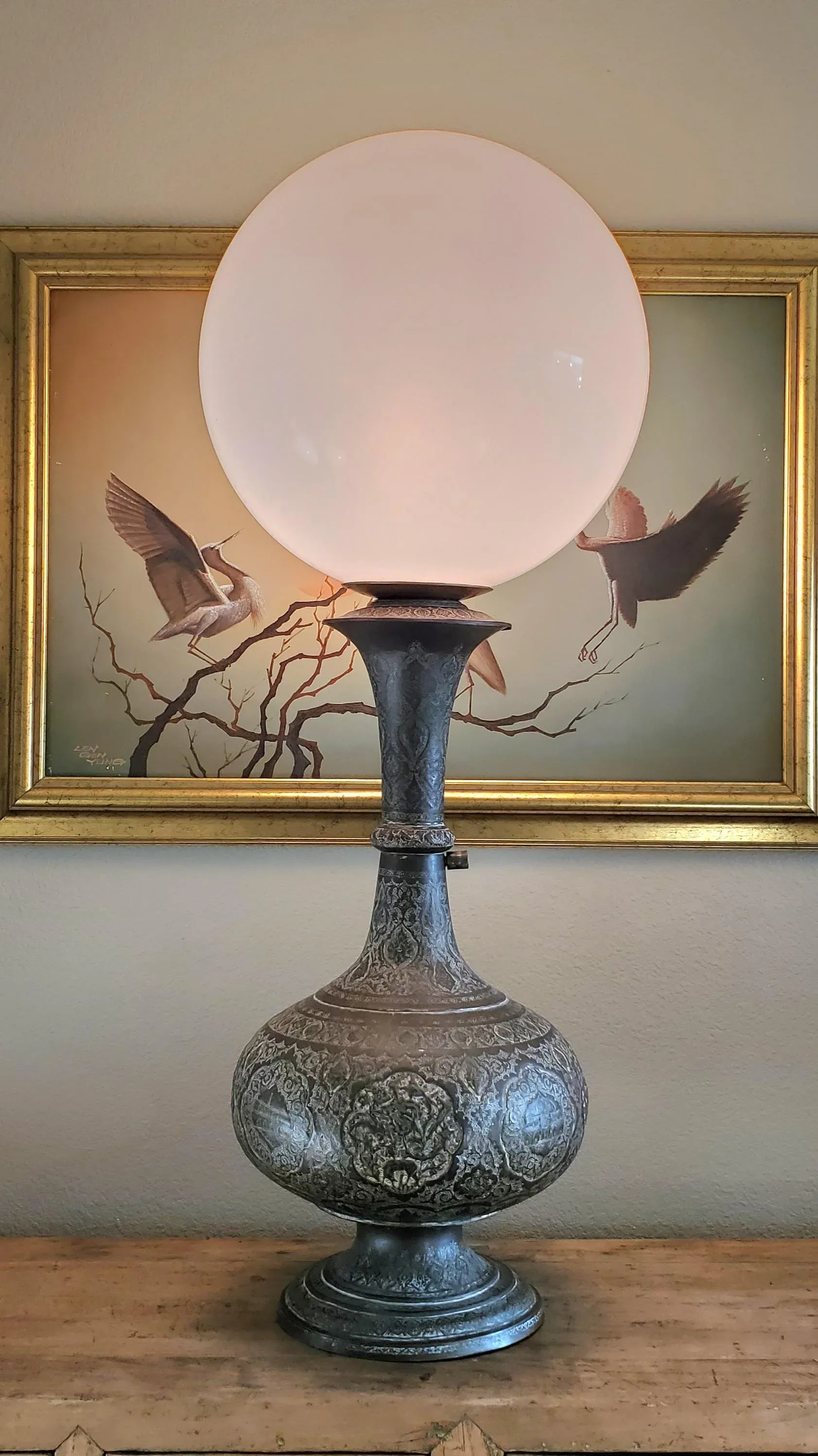 Antique 2024 lamp globes