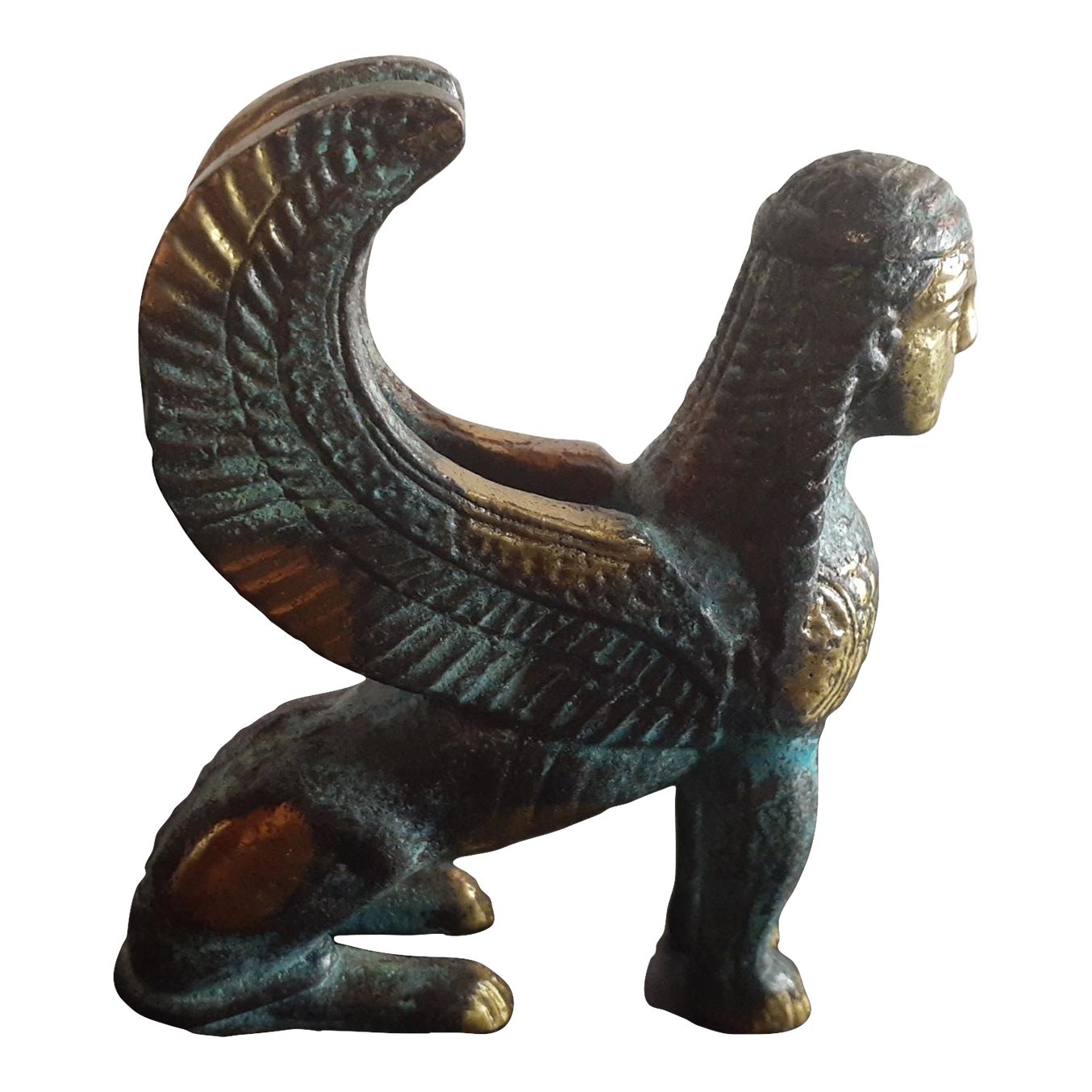 1920s Greek Mythological Bronze Sphinx Sculpture Chairish