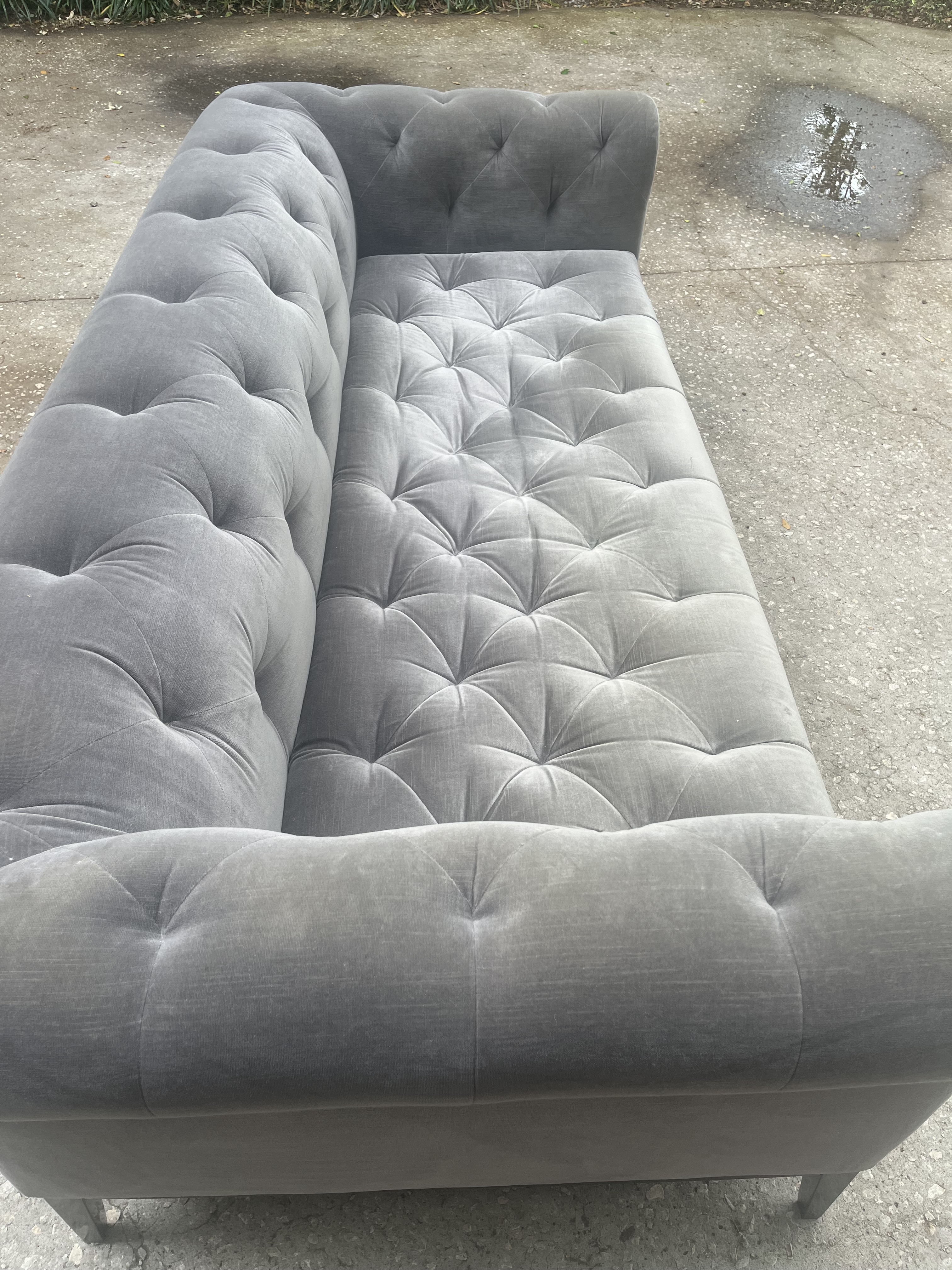 Restoration Hardware Italia Chesterfield Sofa in Burnished Bronze