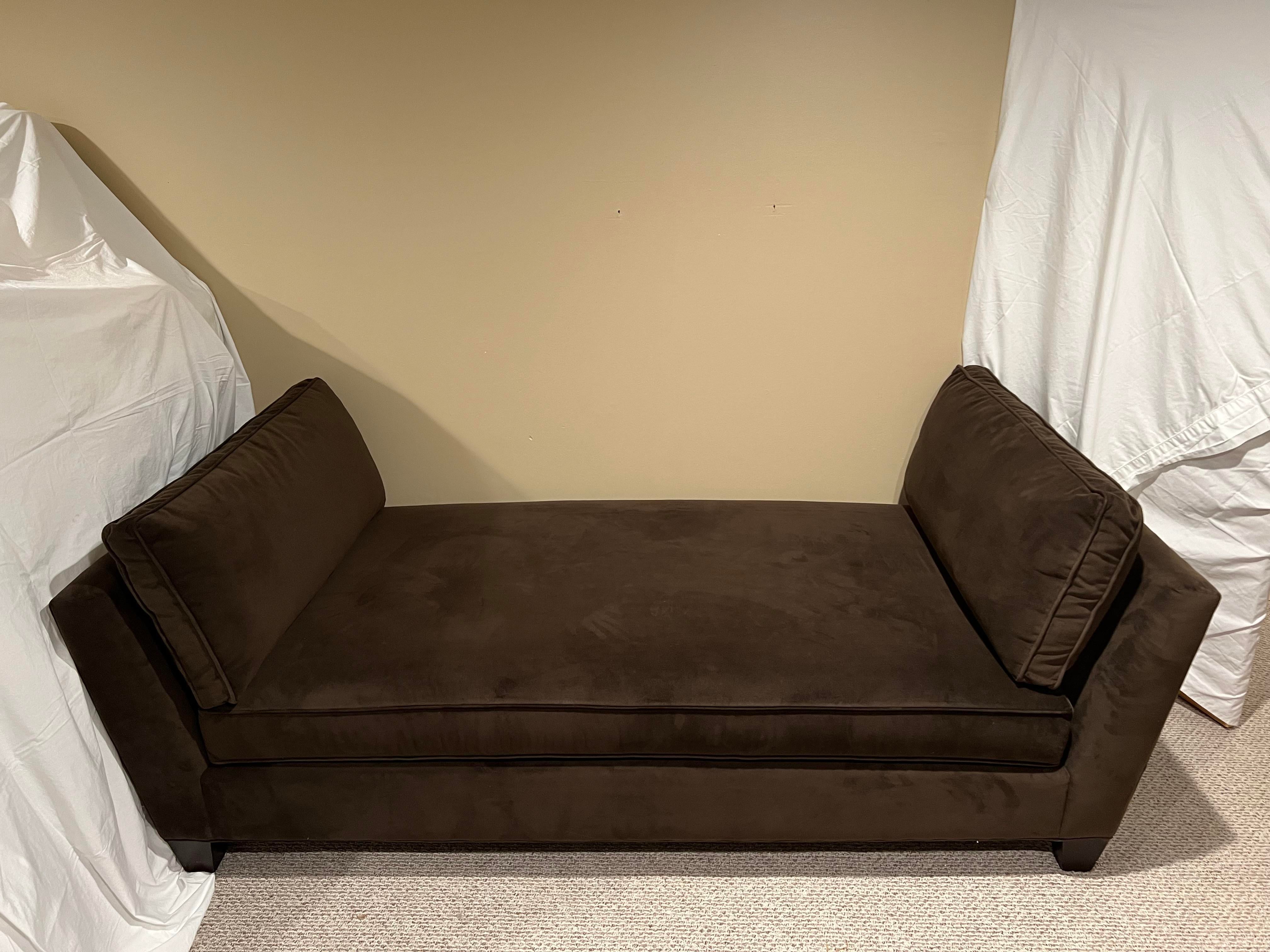 Crate Barrel Marlowe Daybed Chocolate Brown