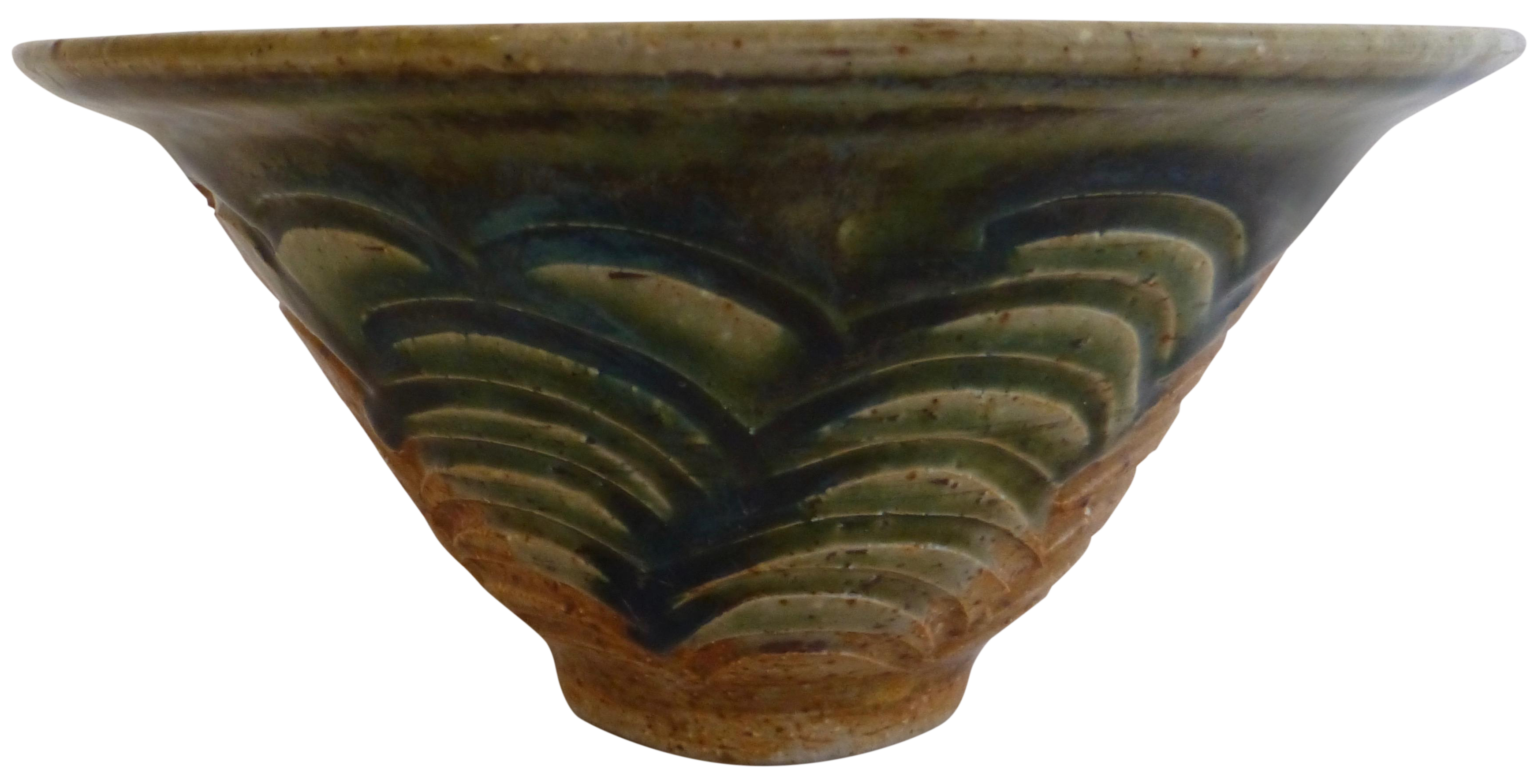 MidCentury TwoTone Signed Studio Pottery Bowl Chairish