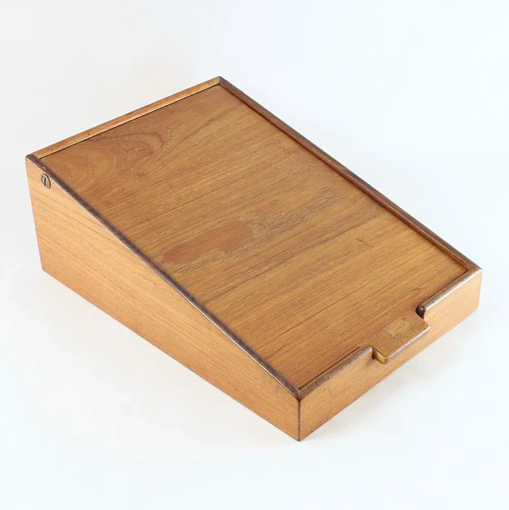 Mid-Century Danish Teak Jewelry Box by Aksel Bender Madsen and Ejner Larsen for Willy Beck, 1960s