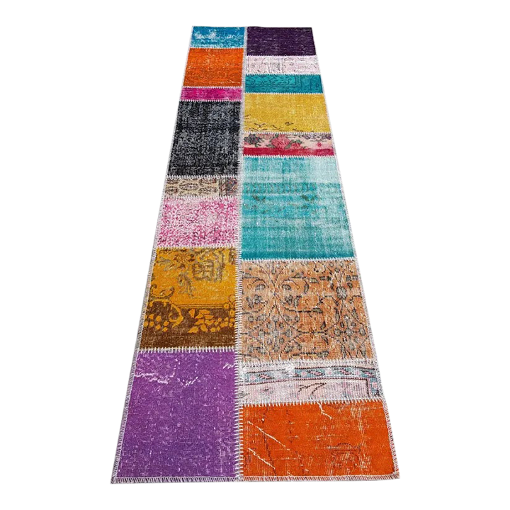 Vintage Colourful Oushak Runner