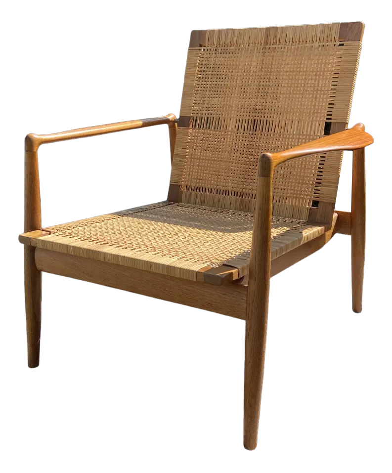 Model SW96 Chair in Oak, Cane and Teak by Finn Juhl for Soren