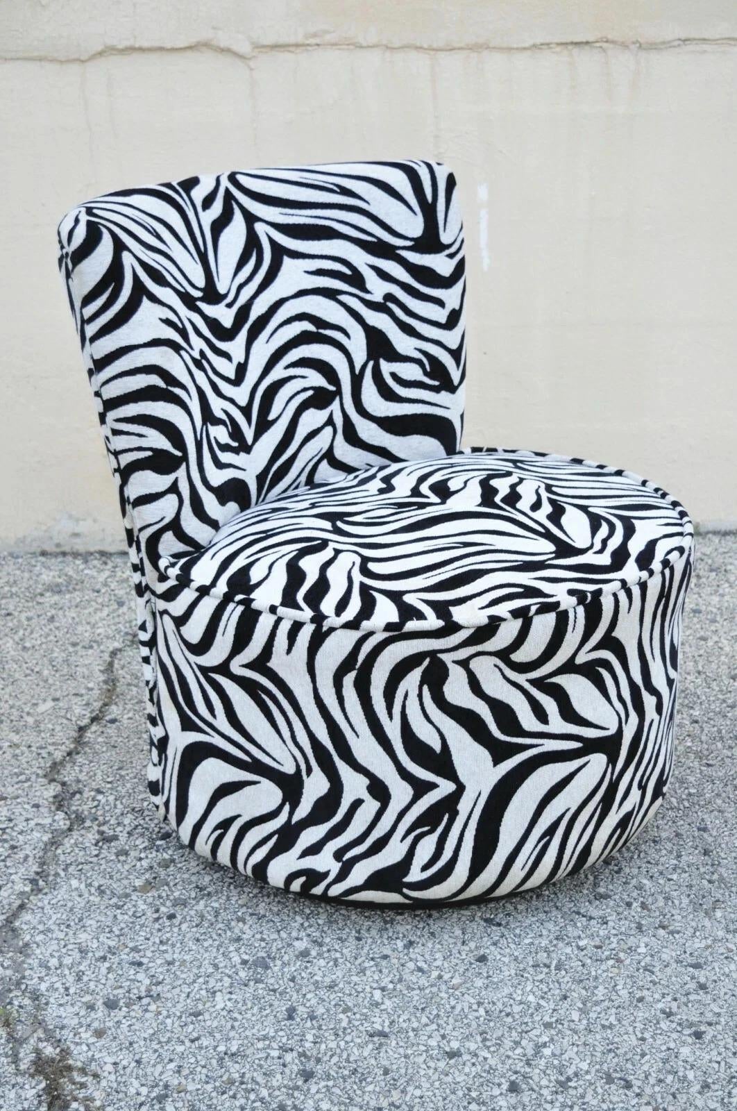 Late 20th Century Contemporary Modern Zebra Print Upholstered