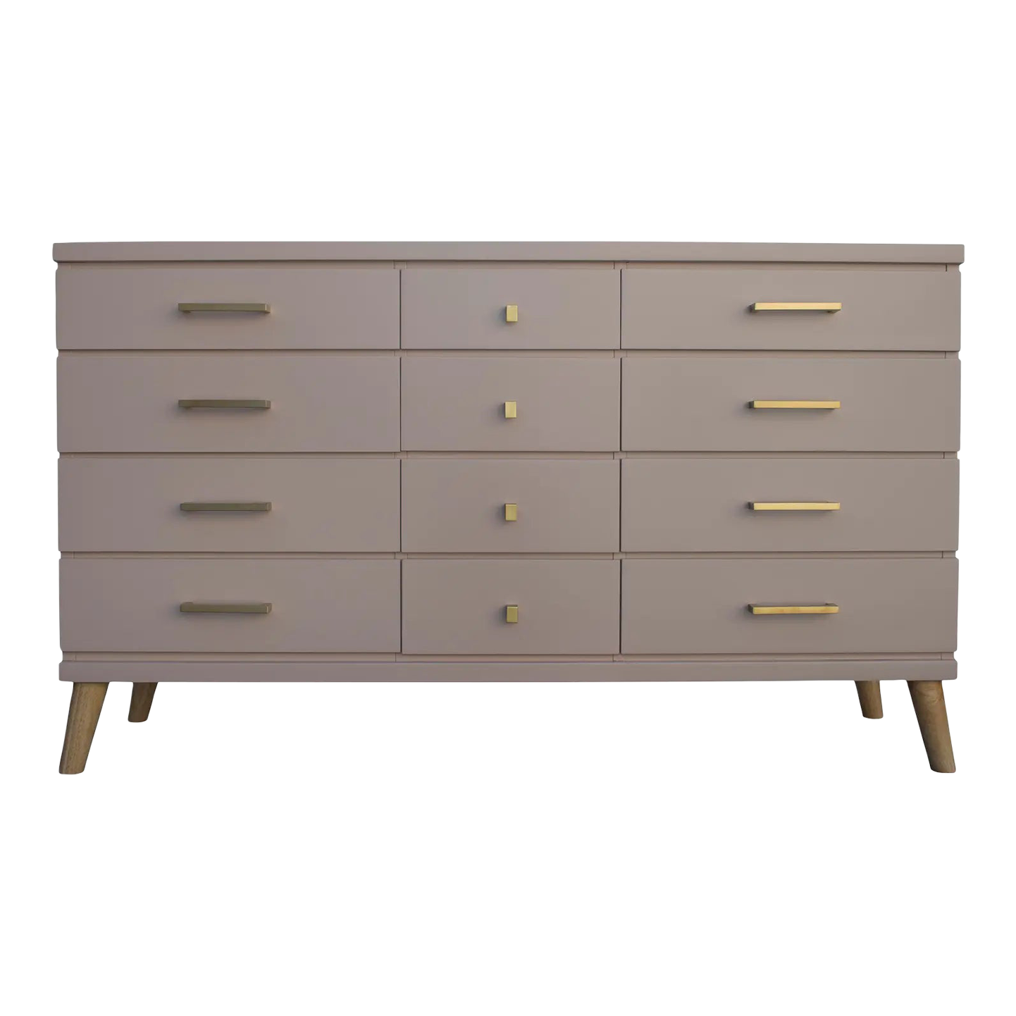 Late 20th Century Vintage Mid Century Modern Pink and Gold Dresser
