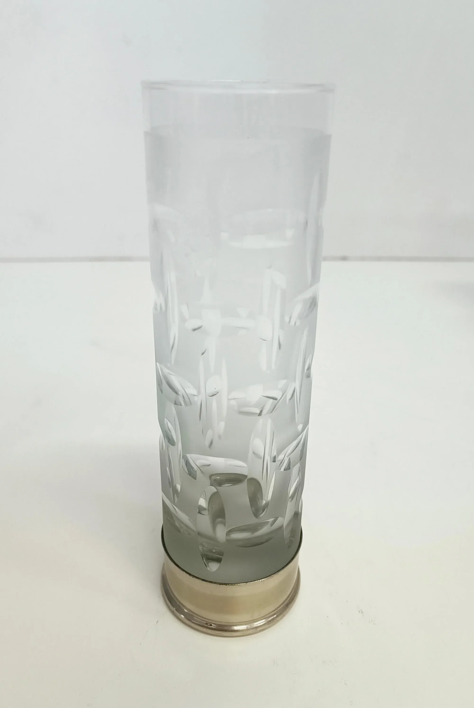 Bohemian Ground Crystal and Silver Drinking Glasses, 1970s, Set of 6