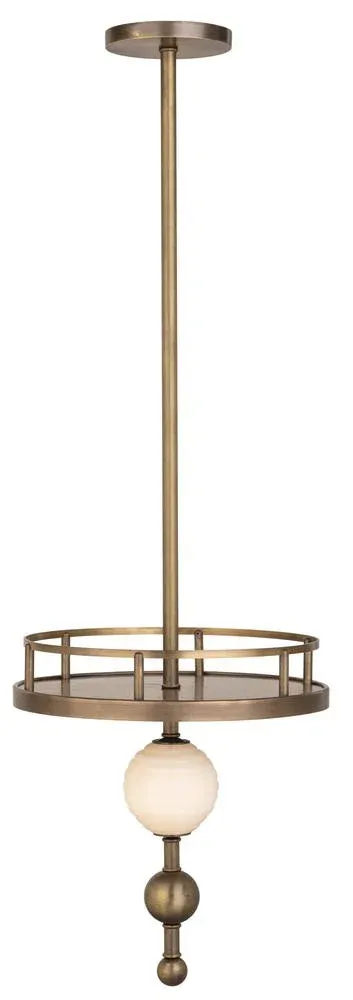 Hanging Lamp in Brass and Glass by Il Bronzetto