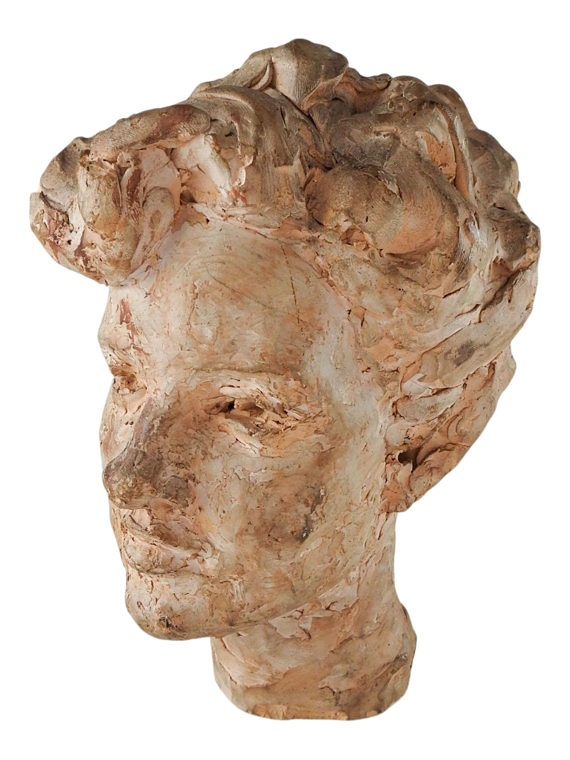 Vintage Clay Bust Head Sculpture Chairish