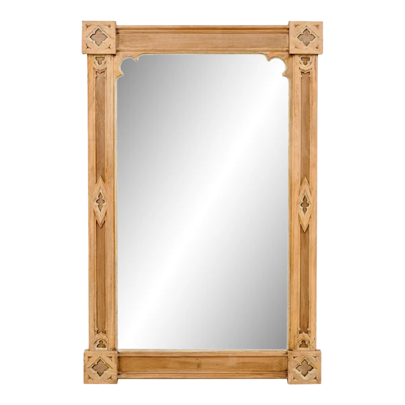 19th Century English NeoGothic Carved Mirror Chairish