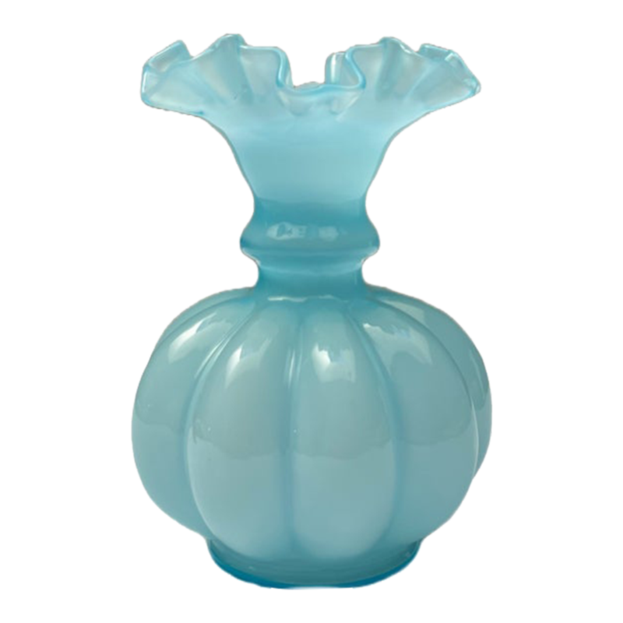 Vintage MidCentury Baby Blue Fenton Bud Vase Chairish
