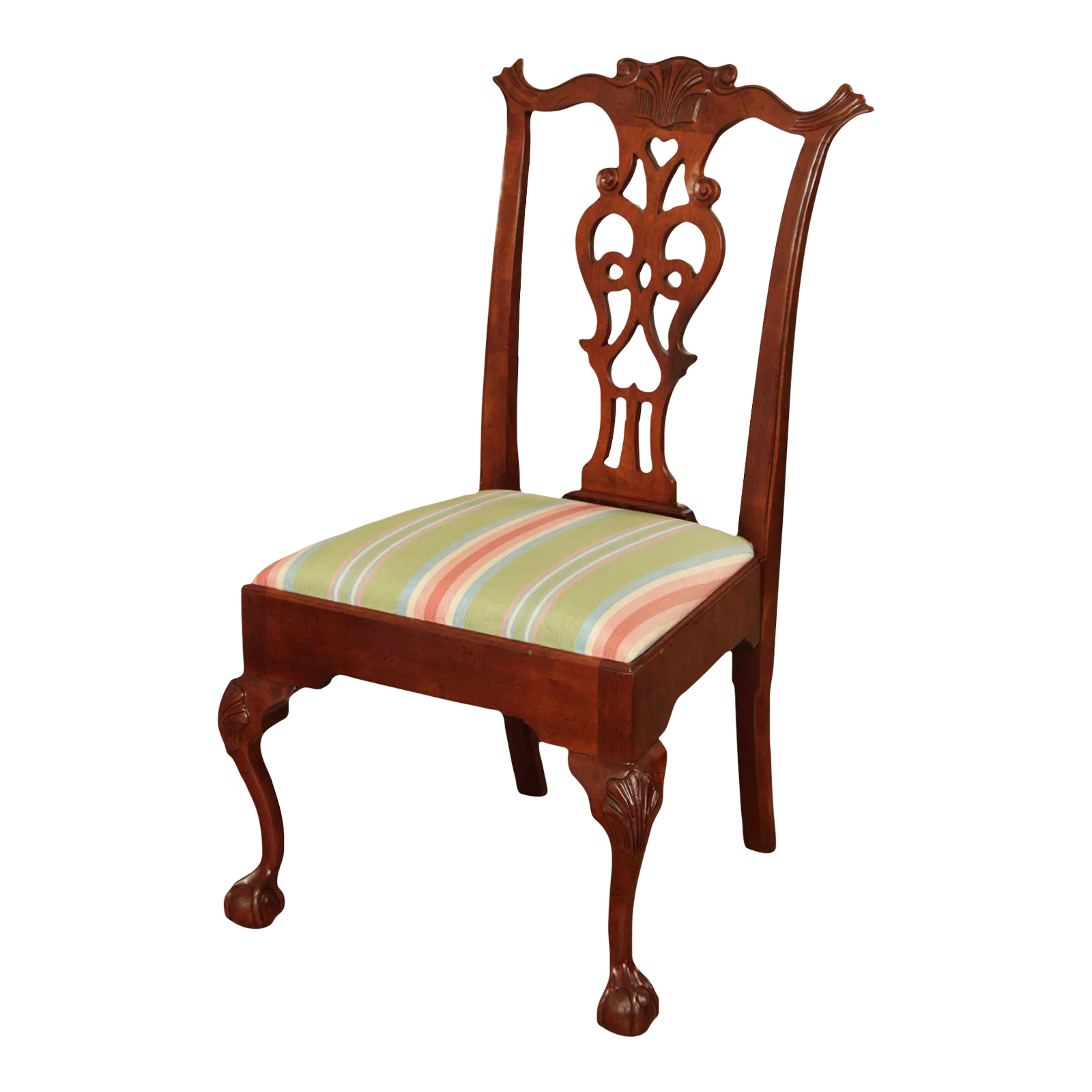 Chippendale Style Mahogany Ball and Claw Side Dining Chair Chairish