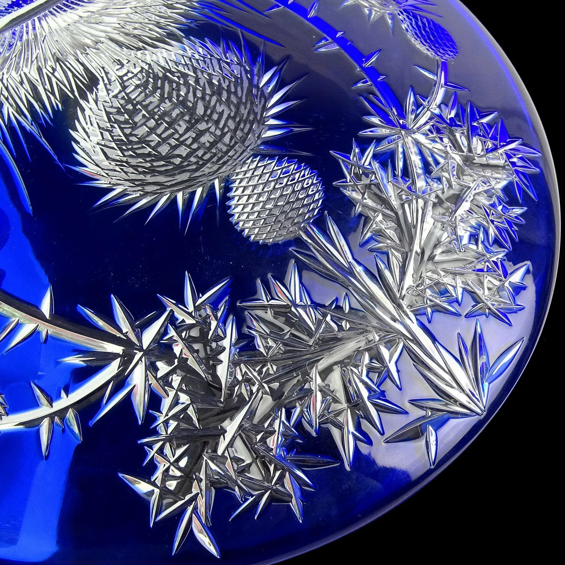 Bohemian Czech Republic Caesar Blue Crystal Clear Decorative