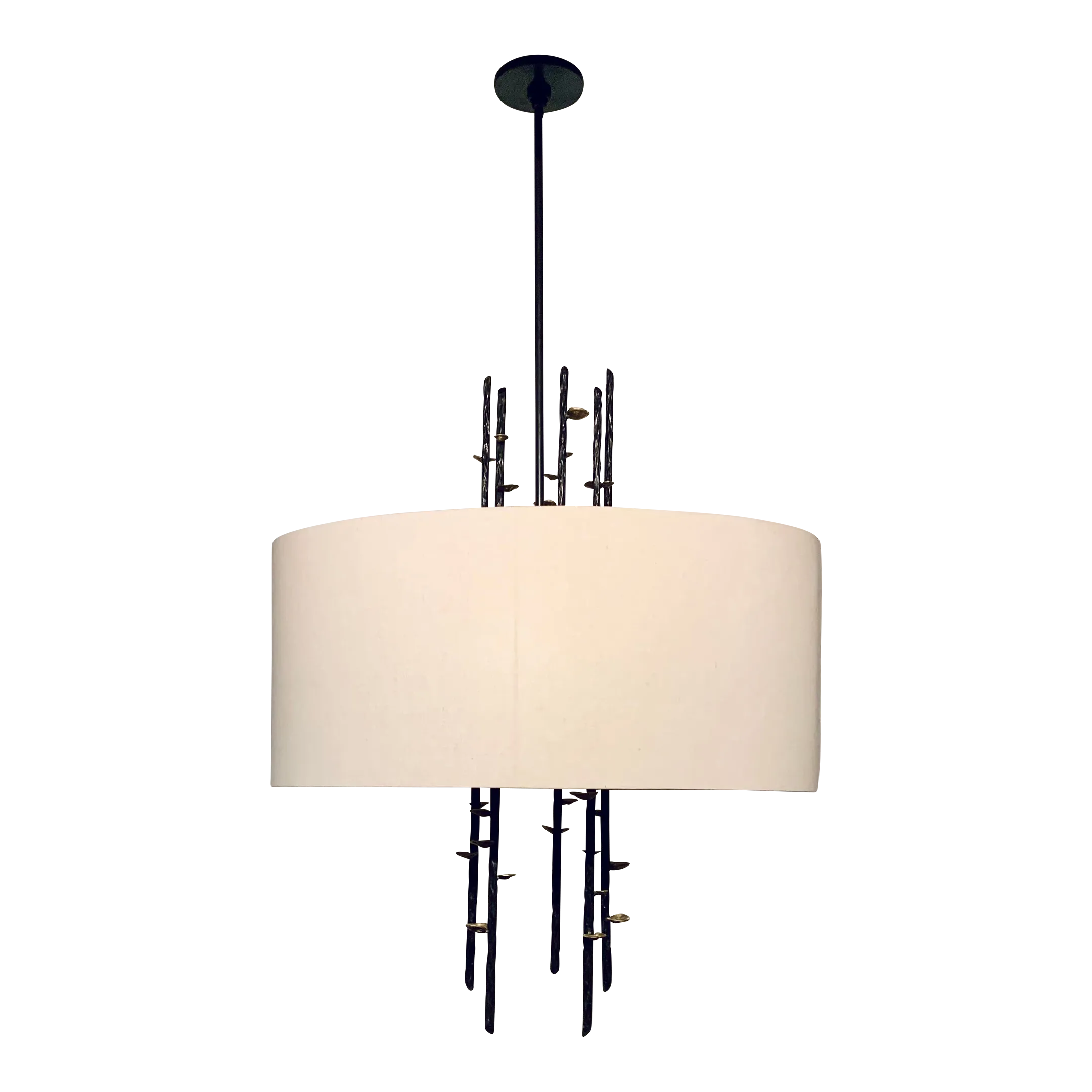 Theodore Alexander Brutalist Inspired Vale Chandelier Chairish