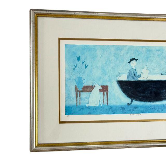 ポーラ・マッカードル “Book in the Bath” Paula McArdle, Artist Print, 