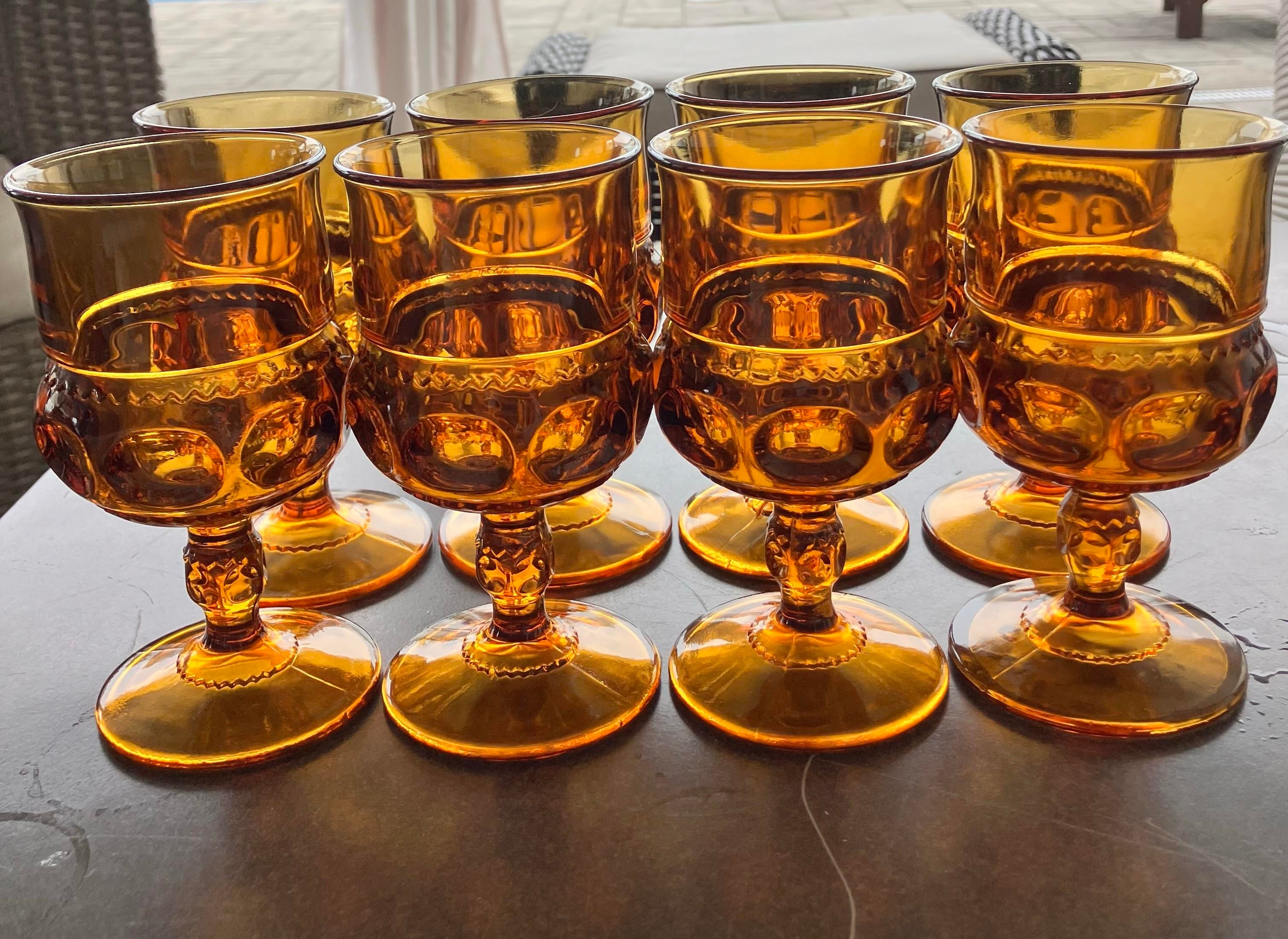 vintage amber glass collection found at yard sale, image size:3016x2200