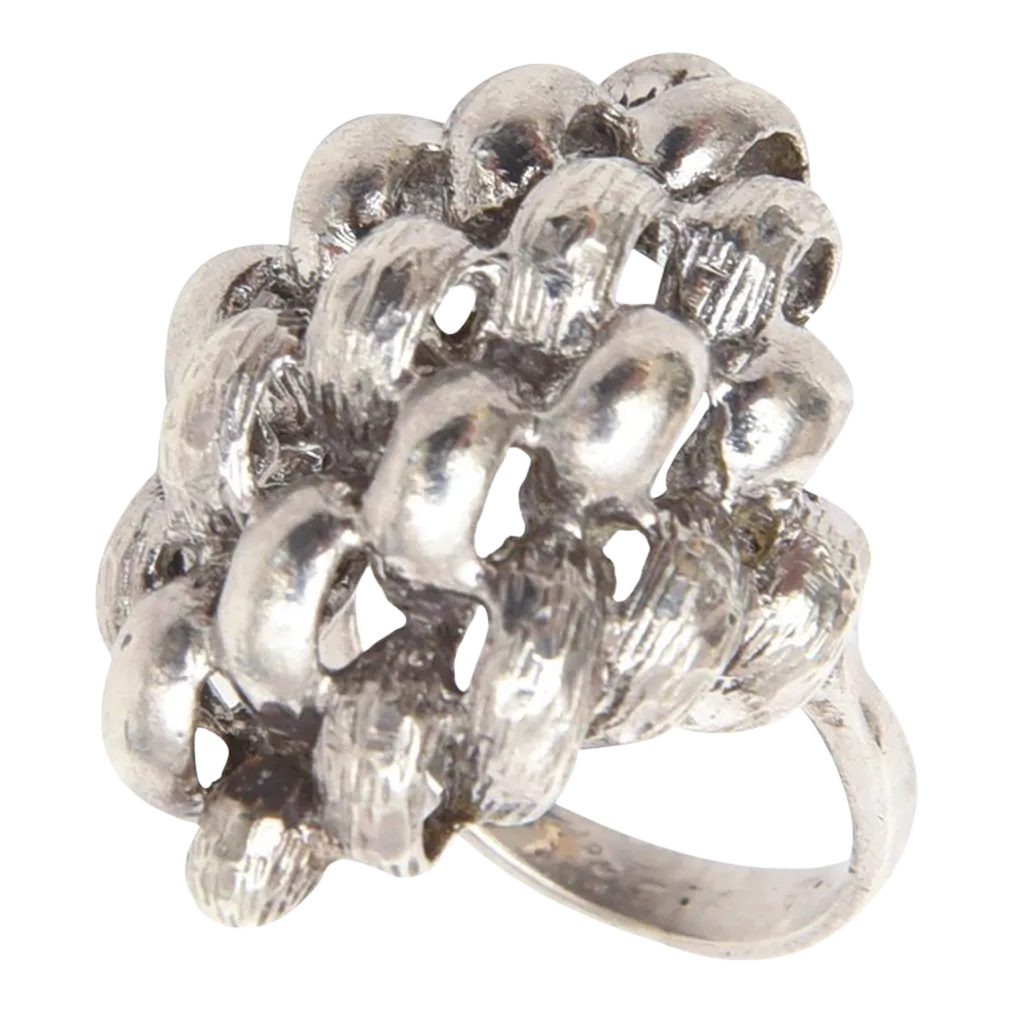 アクセサリー 60s vintage ring Vintage Sculptural Sterling Silver Ring 60's | Chairish