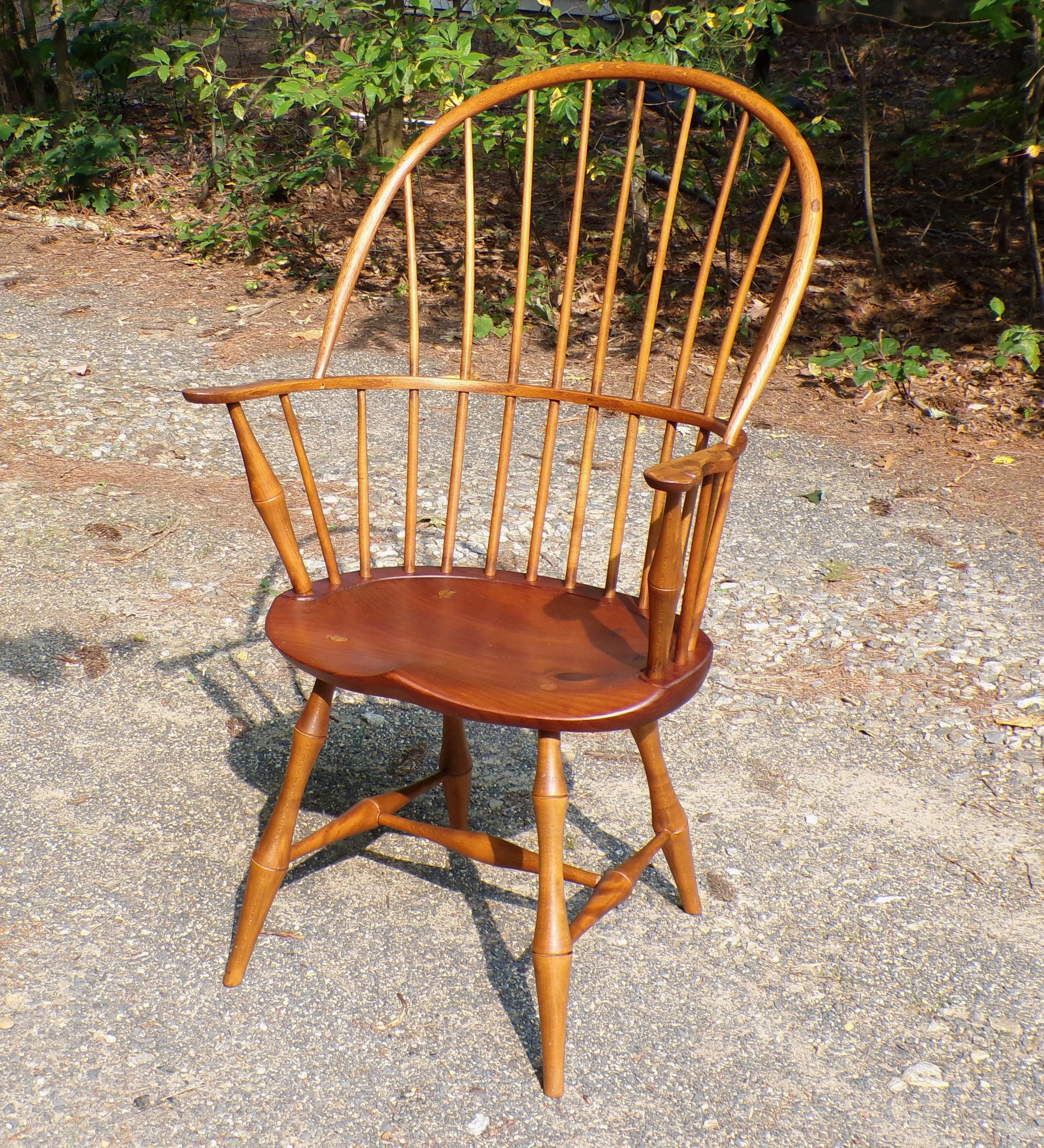 Vintage D. R. Dimes Bowback Arm Chair (Bamboo) Sack Back Windsor