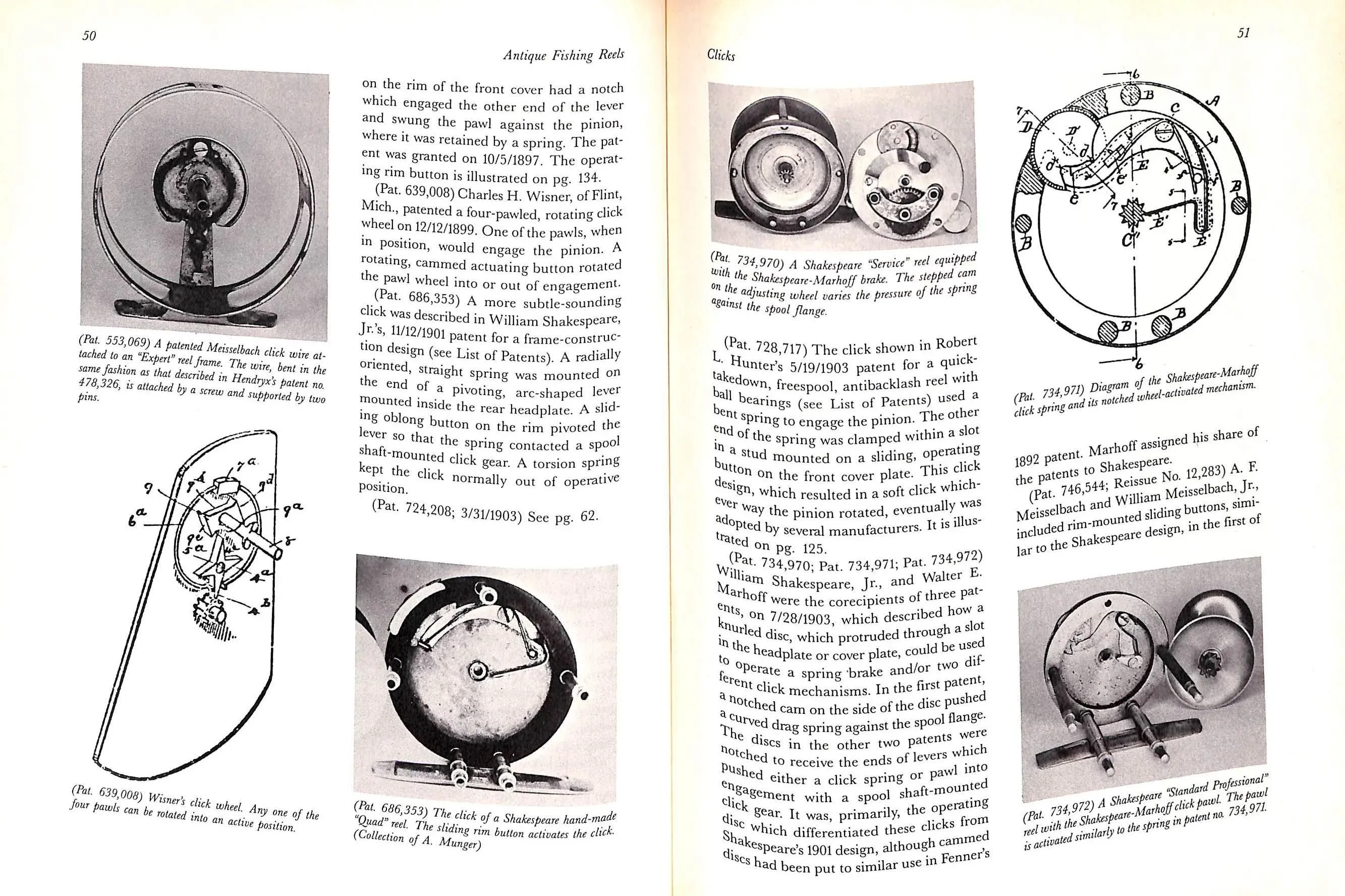 antique fishing reels vernon Your Illustrated Guide To Identifying And Understanding U.S. Patented Models Through 1920-1985 VERNON, Steven K vintage advertisements Antique Fishing Reels: Your Illustrated
