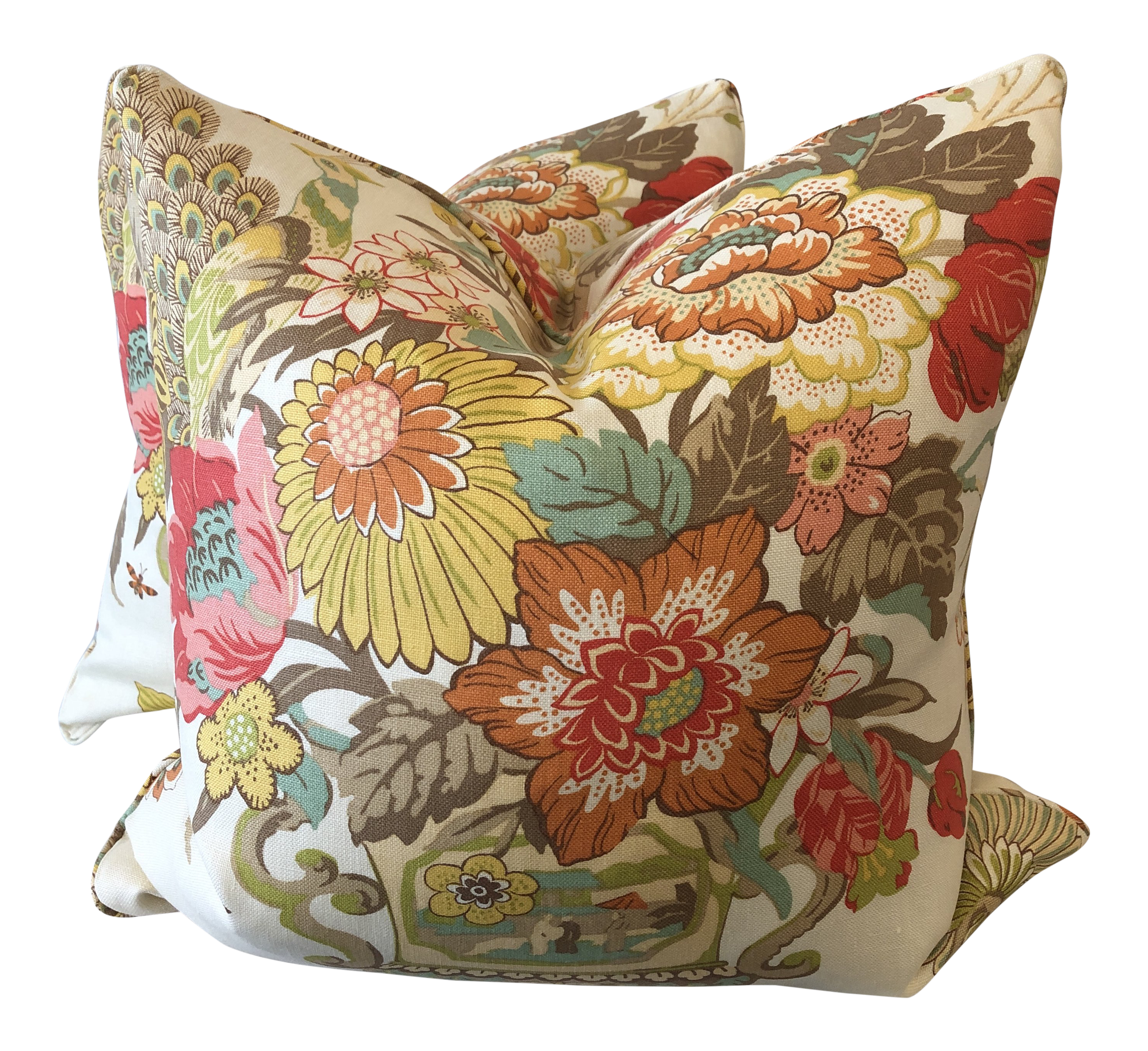 Portobello Vase In Buttercup 22 Pillows A Pair Chairish