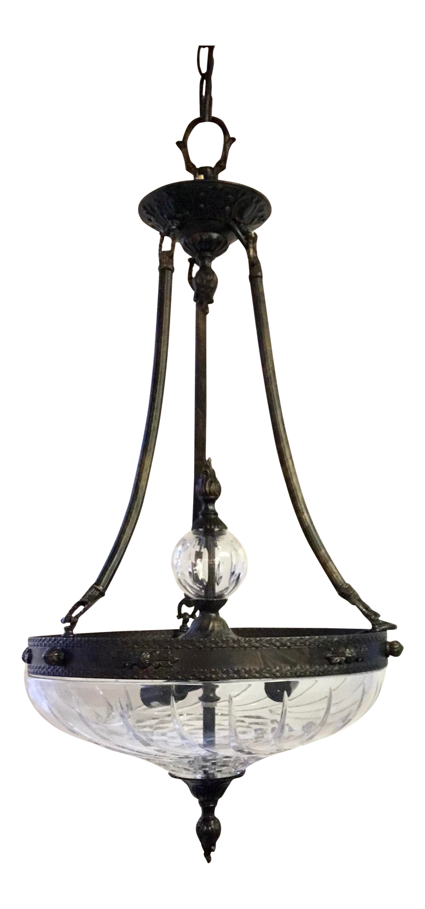 Myran Allan Luxury Lighting Traditional Oxidized Bronze Pendant Light