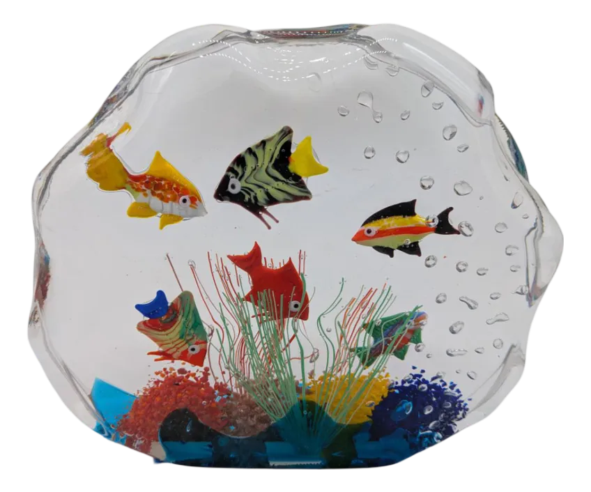 Aquarium Sculpture in Murano Glass, Murano, 1980s