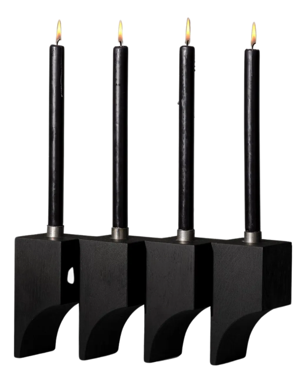 Acer R4 Candleholder in Black European Oak by Mokko Amsterdam