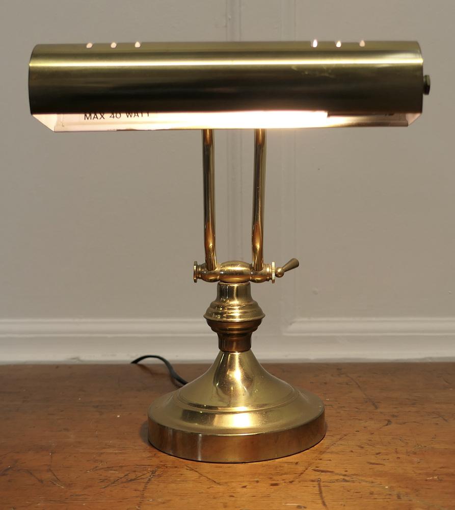 Art Deco Brass Adjustable Bankers Desk Lamp 1960s Chairish