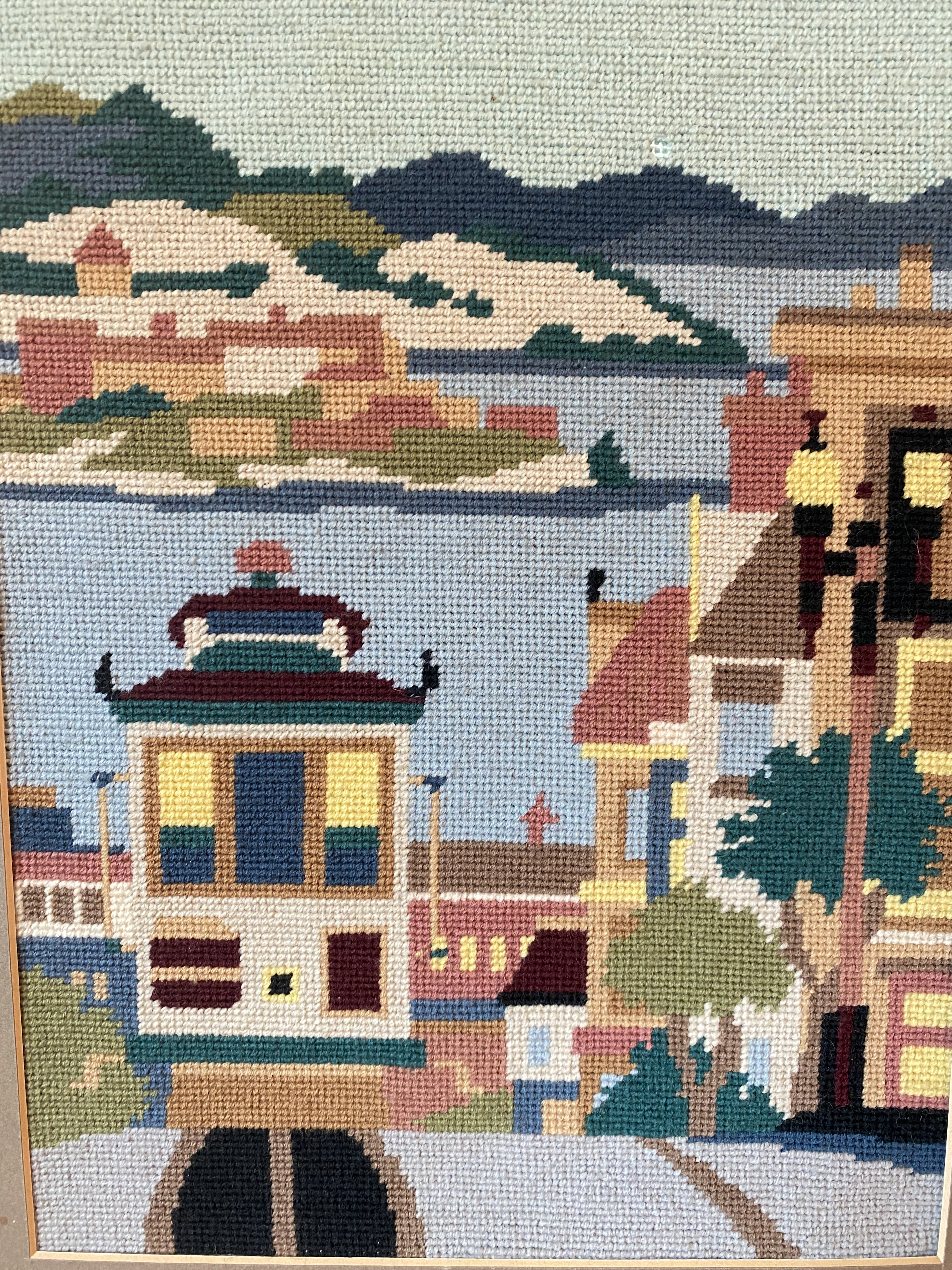 Vintage Framed Needlepoint