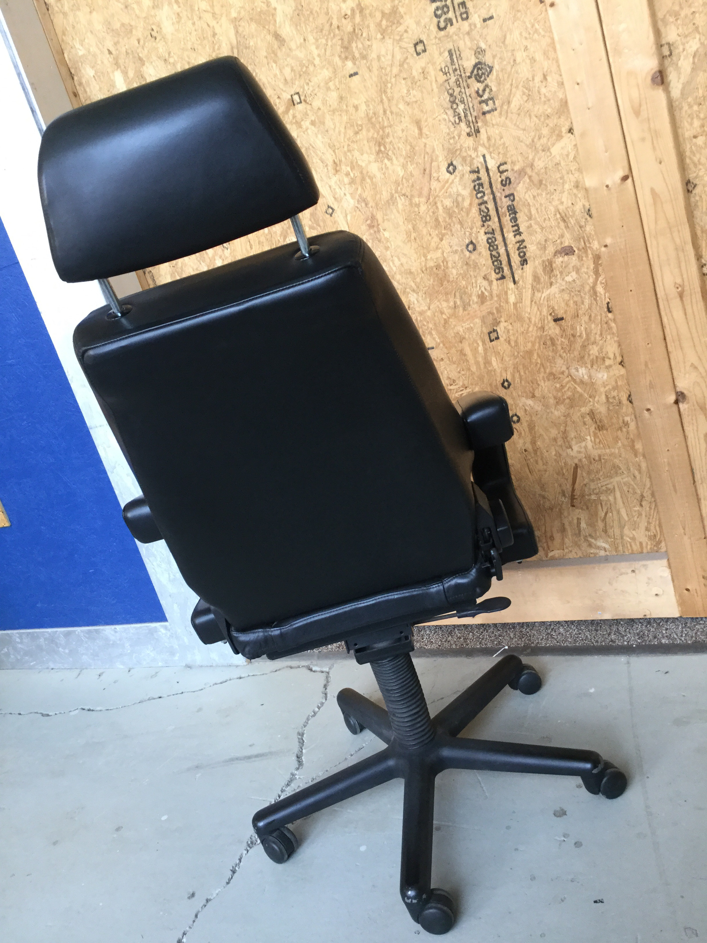 1990 Black Leather Recaro Vintage Executive Chair