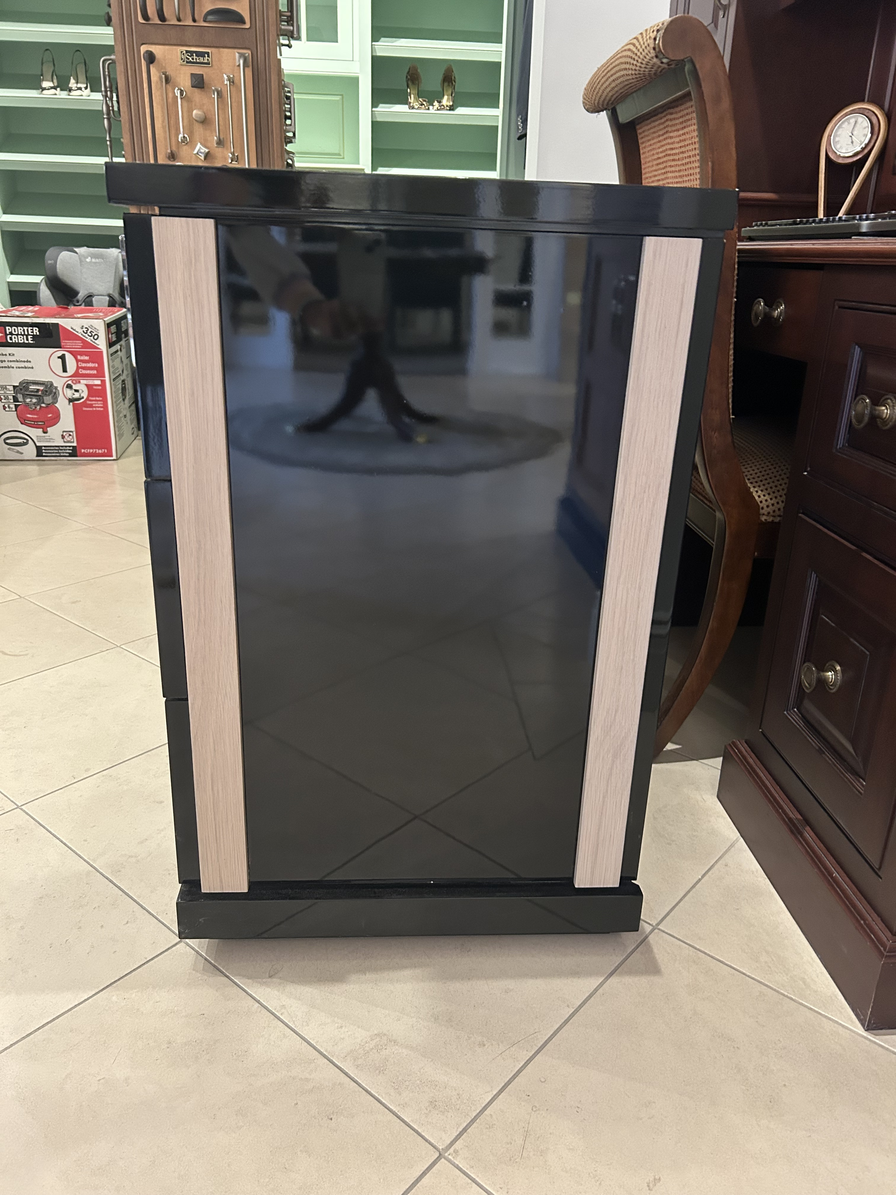 Custom Made High Gloss Black Lacquer Dresser