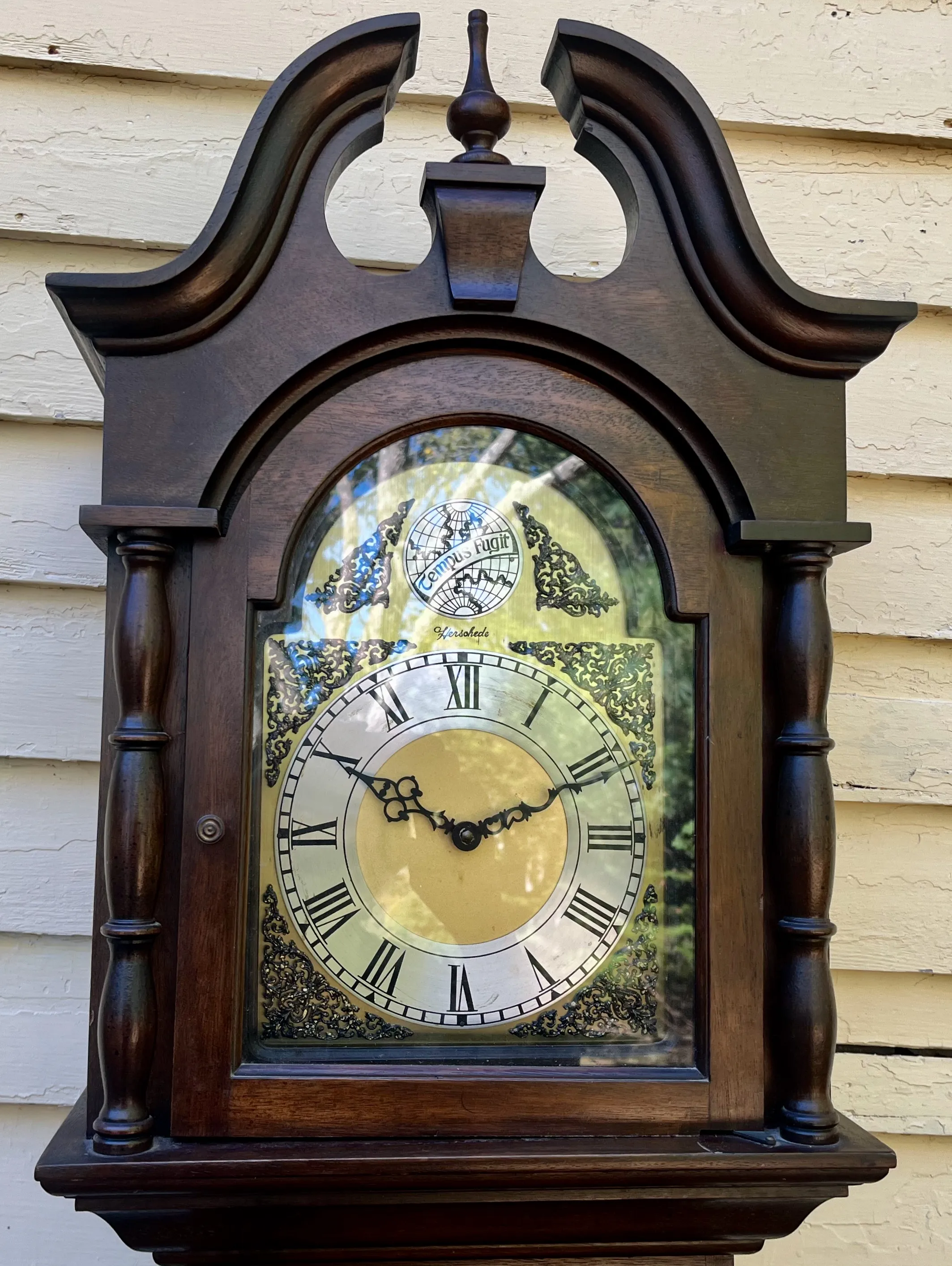 Herschede Grandmother Tall Clock Chippendale Walnut Westminster