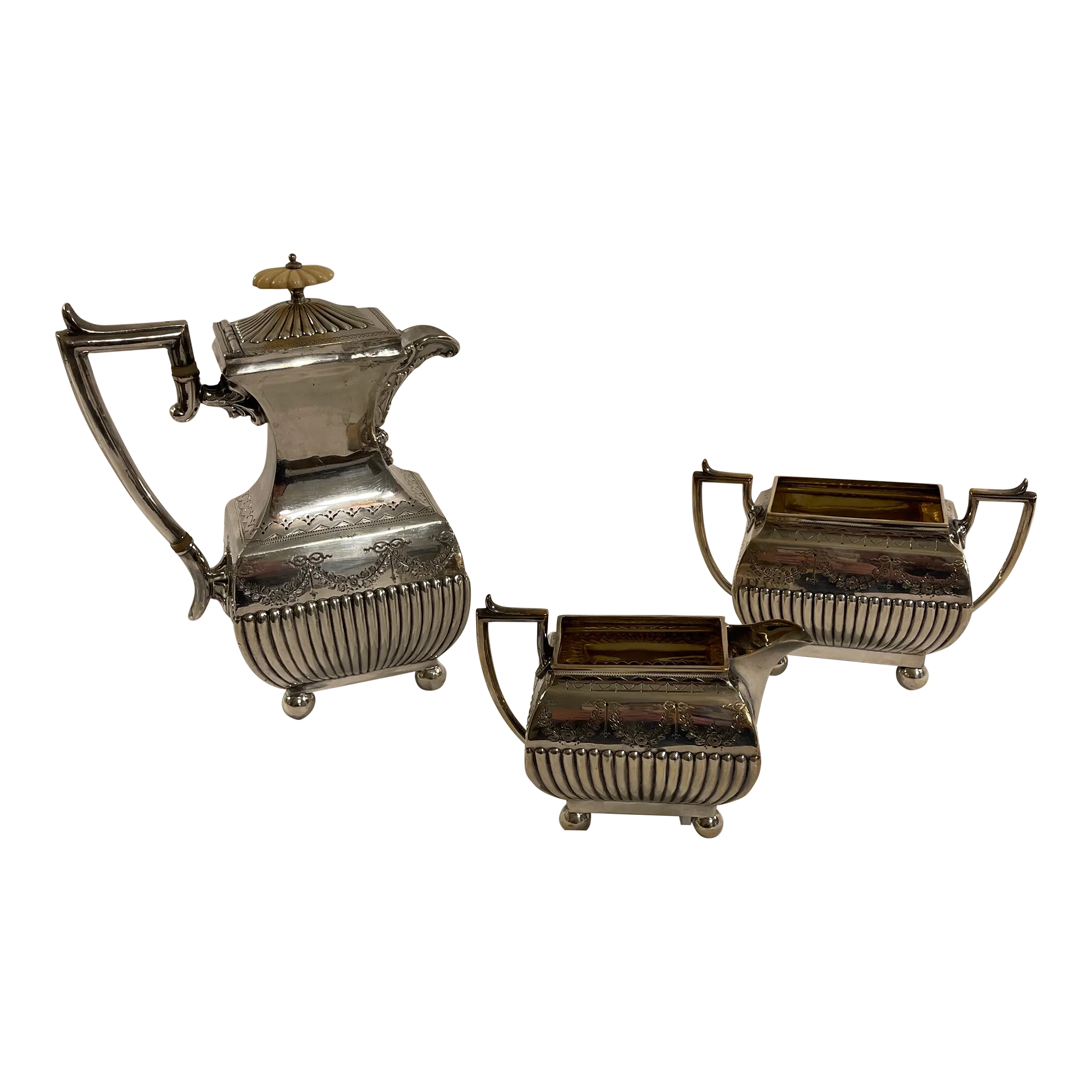 James Deakin & Sons 3 Piece Silver Plated Coffee / Tea Service