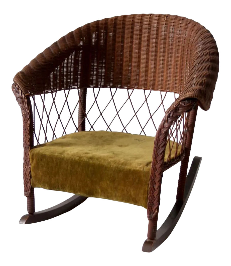 Antique Children's Wicker Rocking Chair Chairish