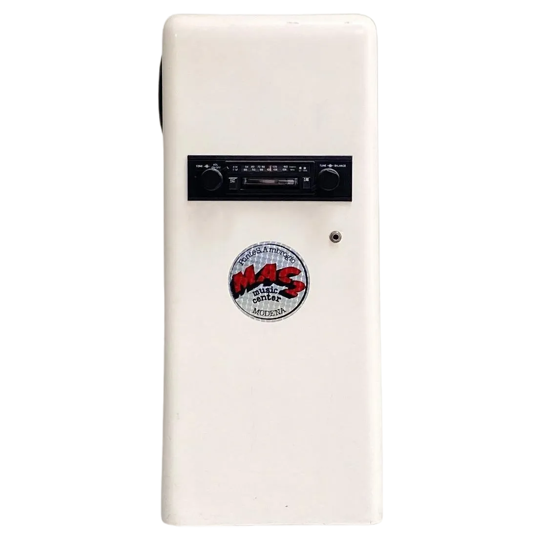 Italian Modern Column Radio in White Plastic, 1990s | Chairish