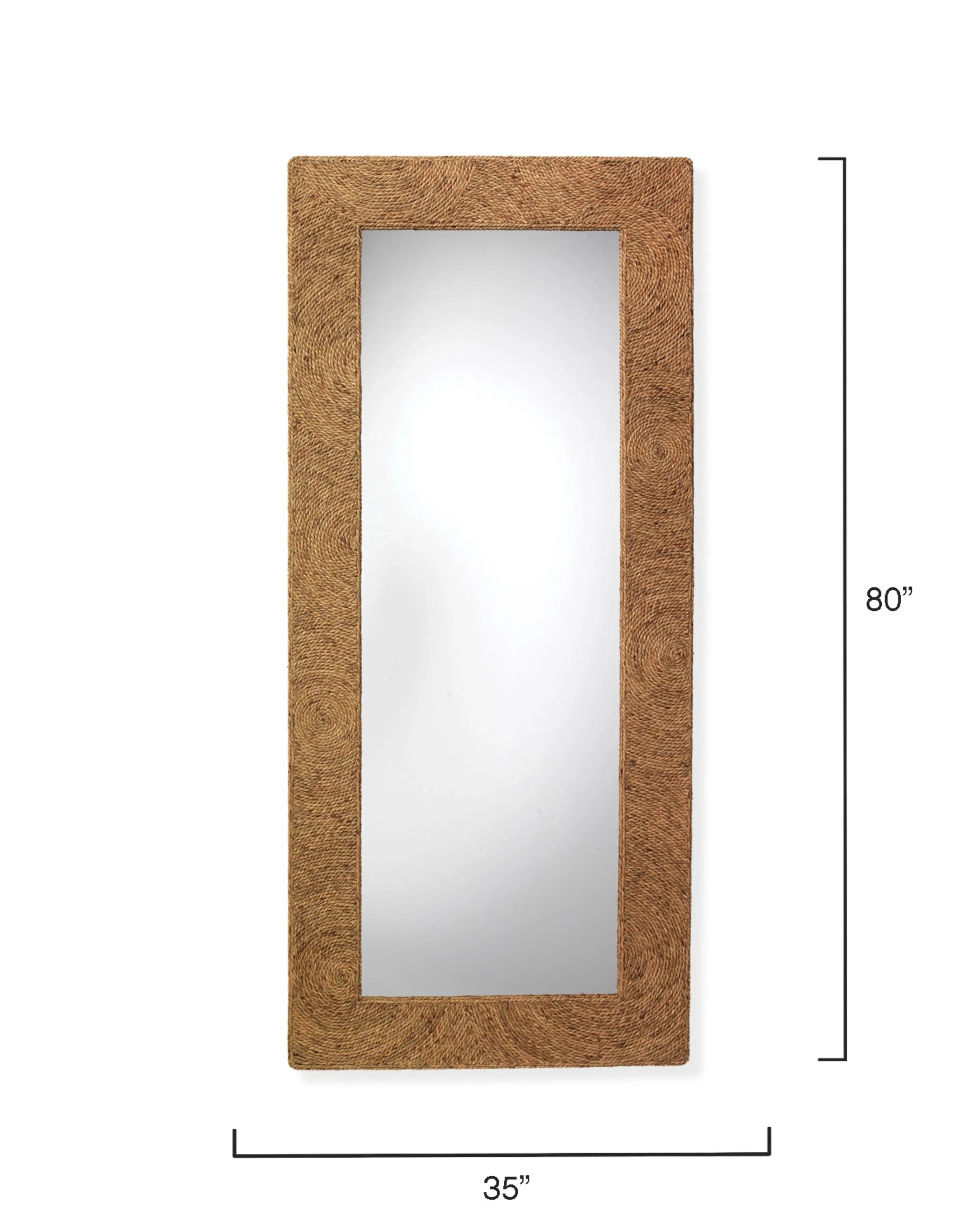 Jamie Young Harbor Seagrass Floor Mirror