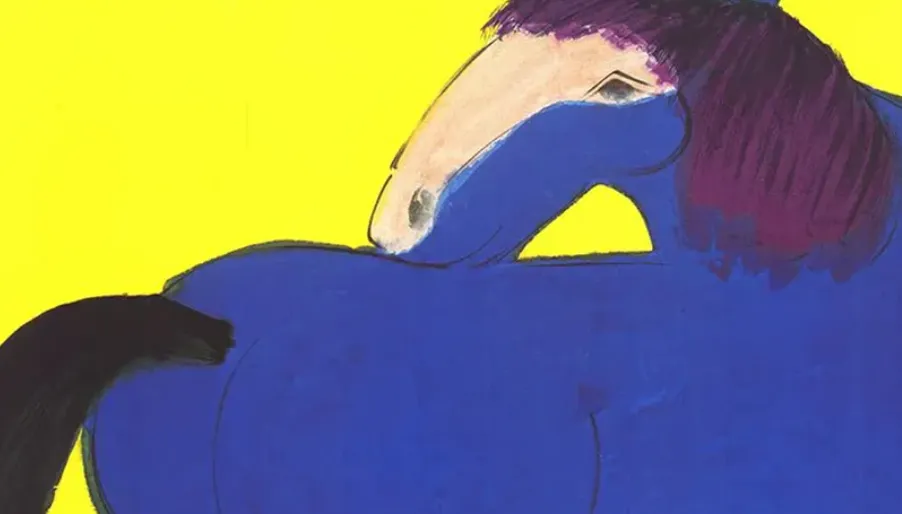 WALASSE TING Blue Horse, 1990 – Art Wise Premium Posters