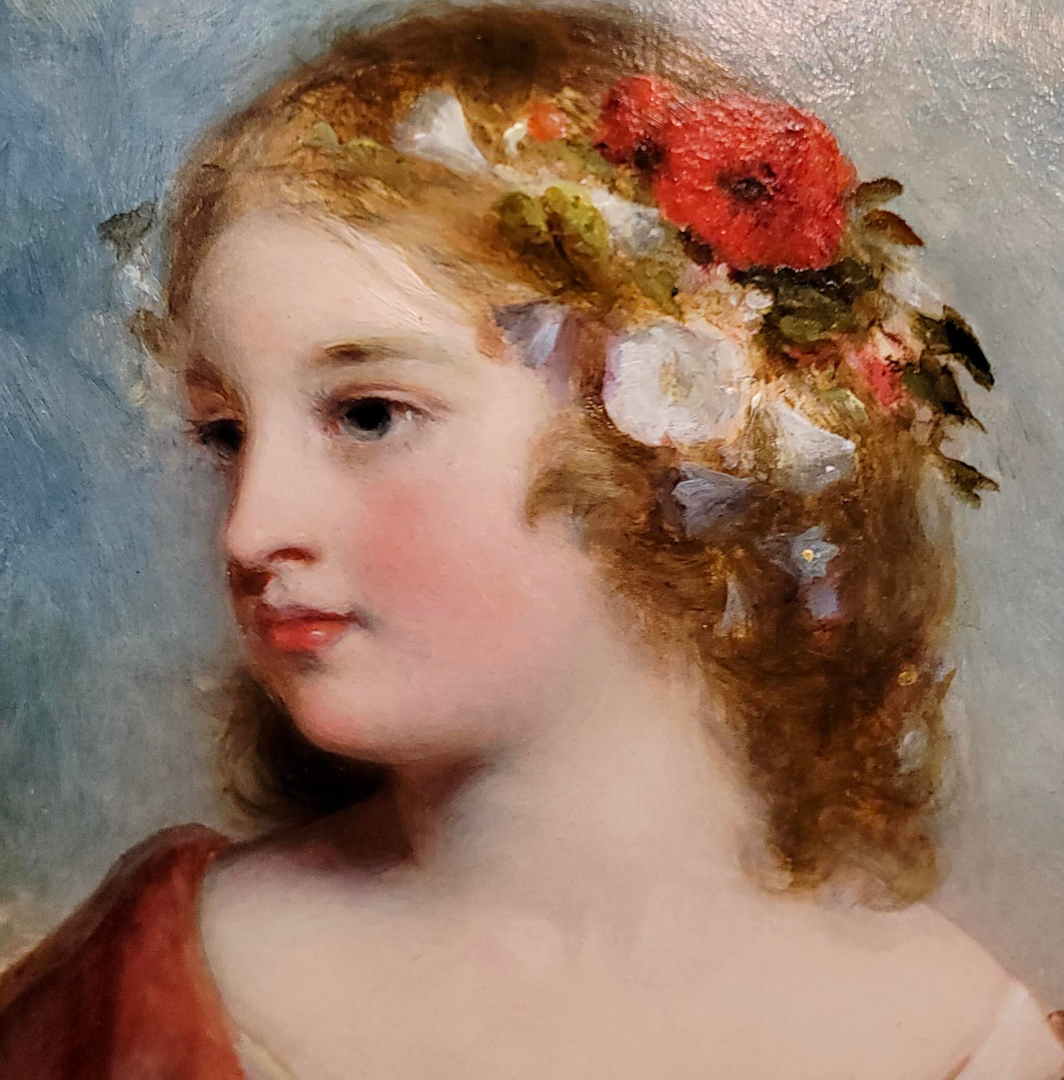 Charle Baxter-Portrait of a Young Girl W/Her Cavalier King