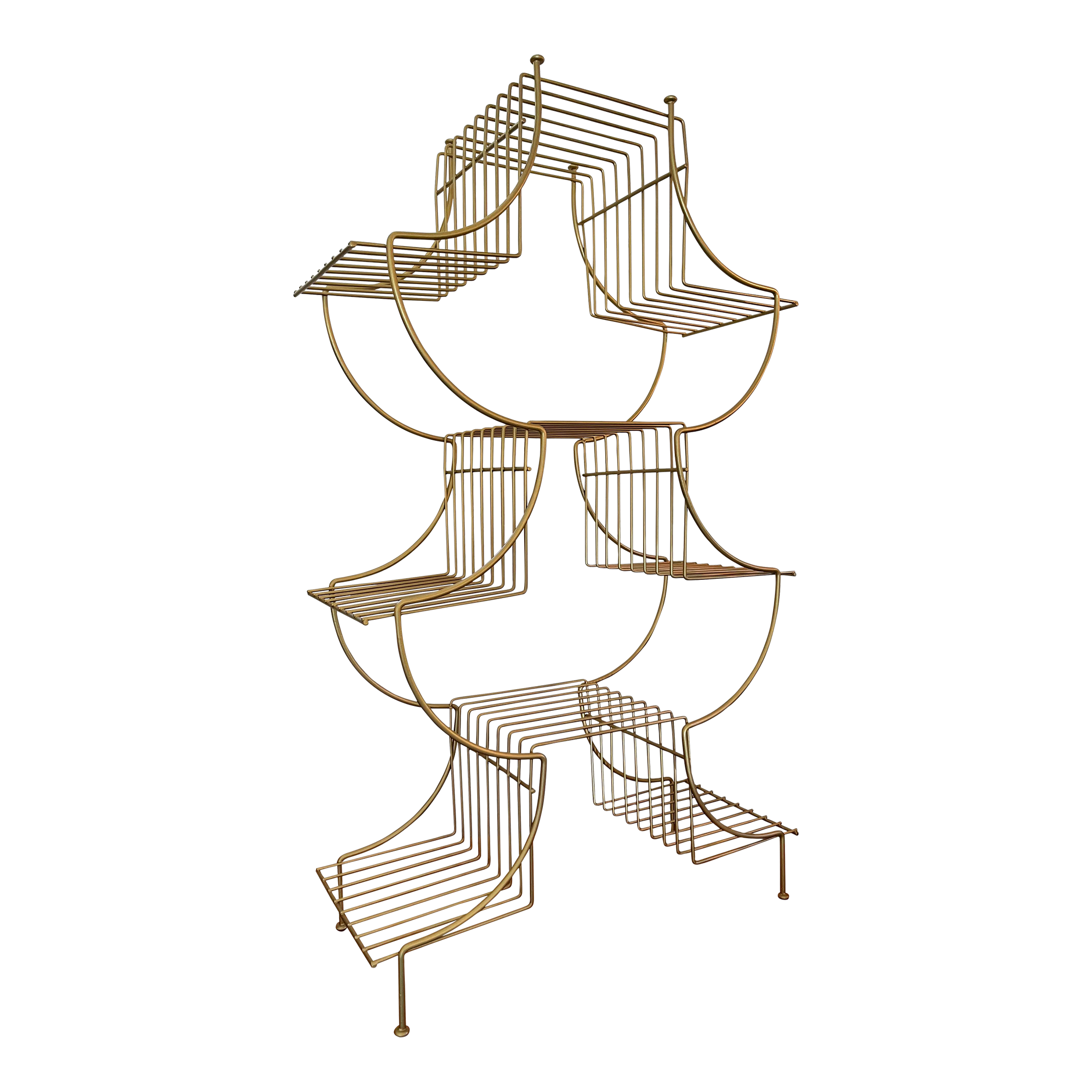 1950s Mid-Century Modern Atomic Pagoda Wire Stand | Chairish