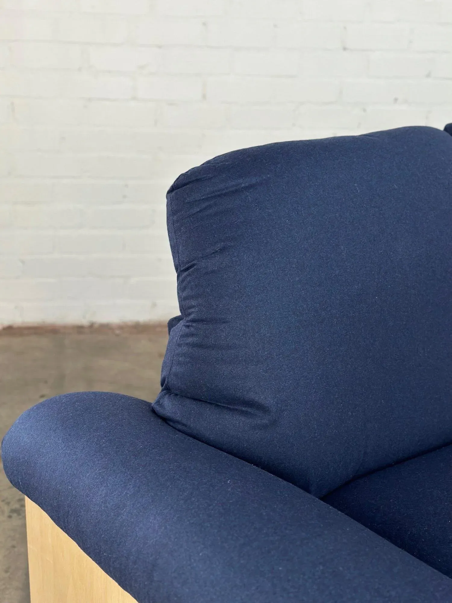 Italian Sofa With Chunky Maple Legs