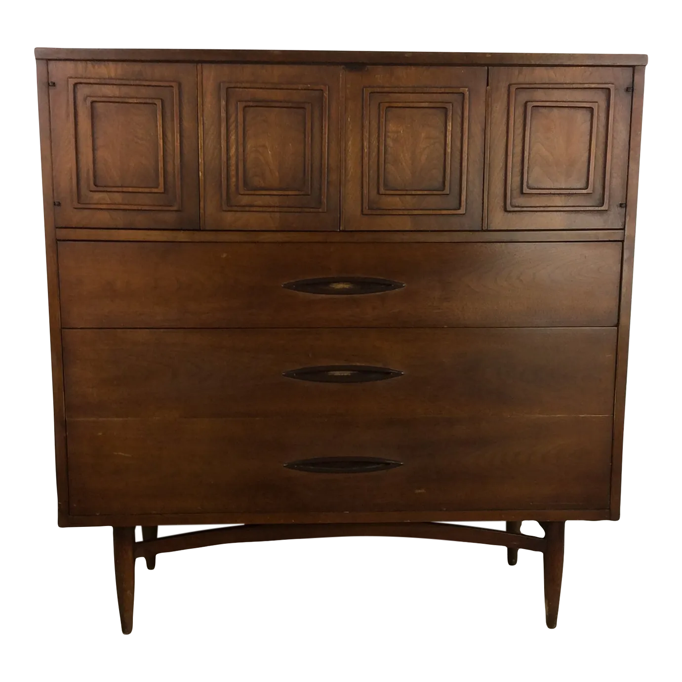 Mid Century Modern Broyhill Sculpture Highboy Dresser Chairish