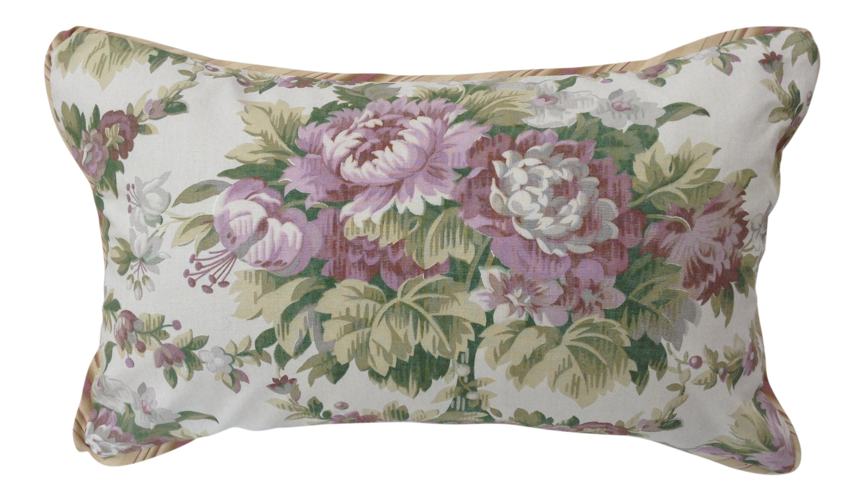 19th Century French Lavender Floral And Ticking Pillows Chairish
