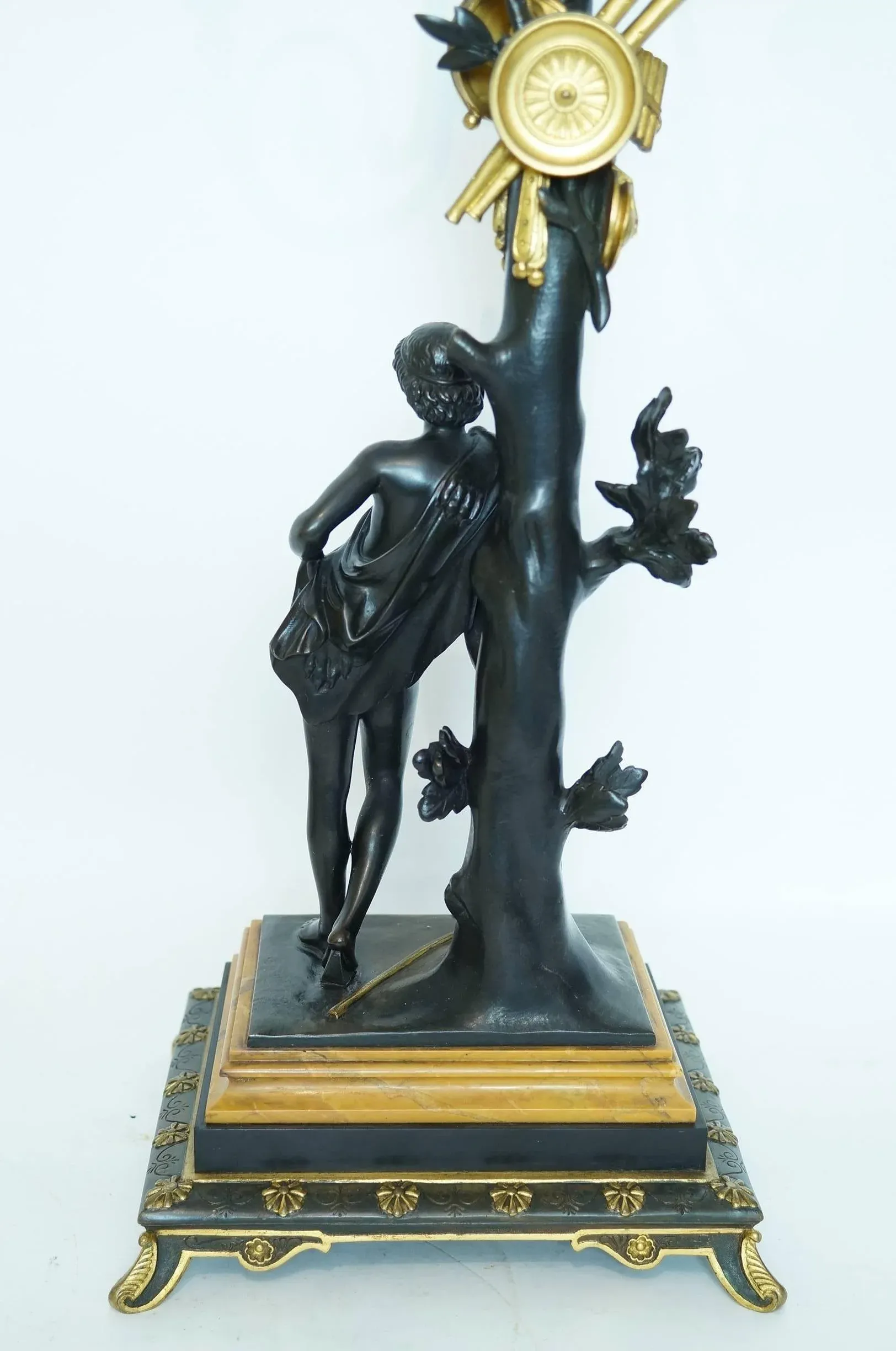 Neoclassical Bronze Two-Tone Figural Candelabra - A Pair